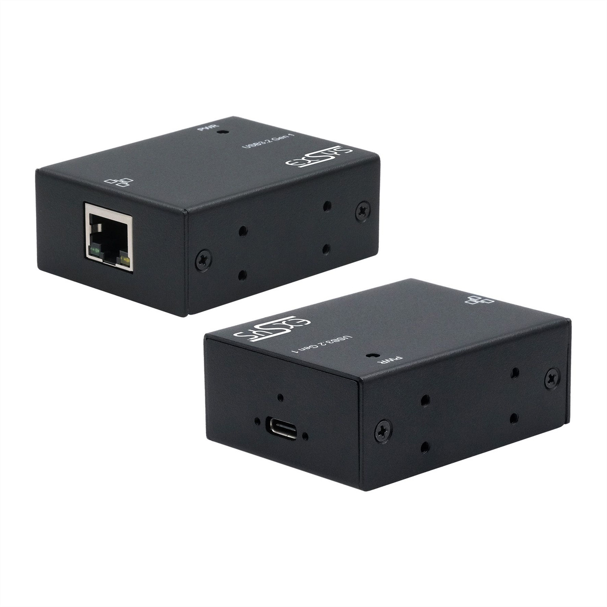 Exsys USB 3.2 Gen 1 C-Anschluss->Ethernet 1Gigabit inkl. DIN-Rail Kit - Kabel-/Adapterset - Digital/Daten