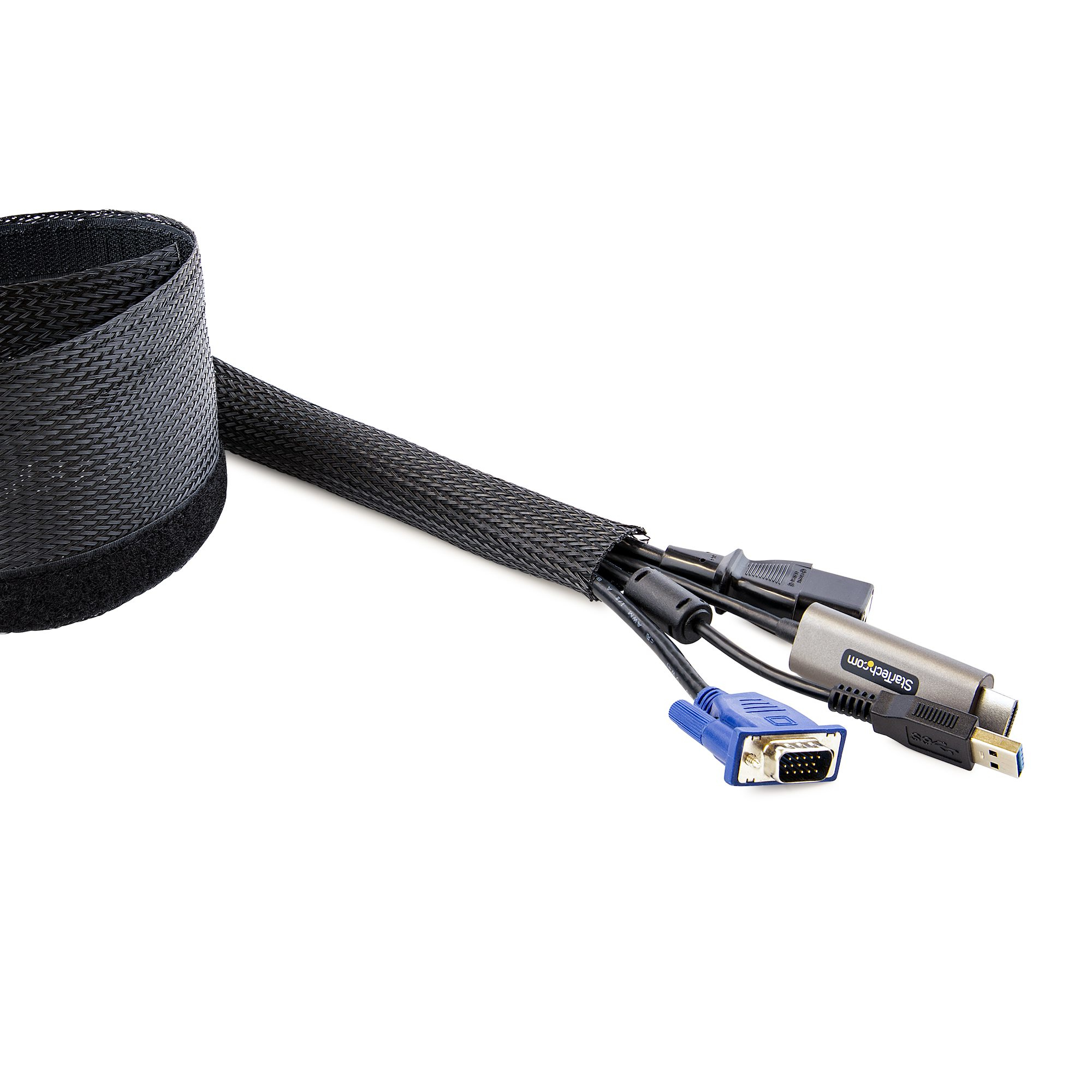 Couvercle de câble, gestion flexible des câbles électriques de 2 m, gestion  des câbles pour la maison et le bureau, 2 m - 16 mm, noir