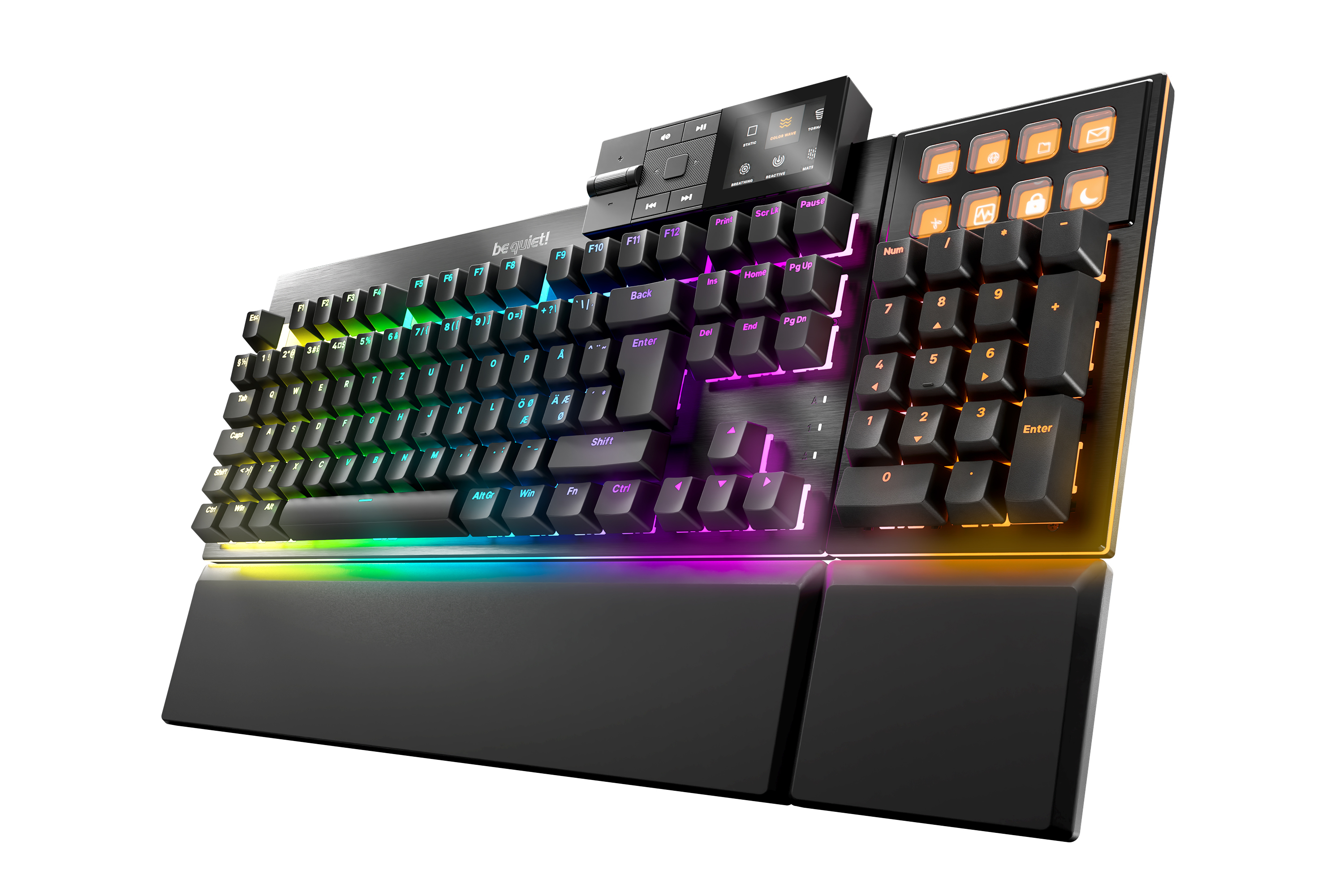 be quiet! Dark Mount Silent Linear DE ISO tastiera Gaming USB QWERTZ Tedesco Nero