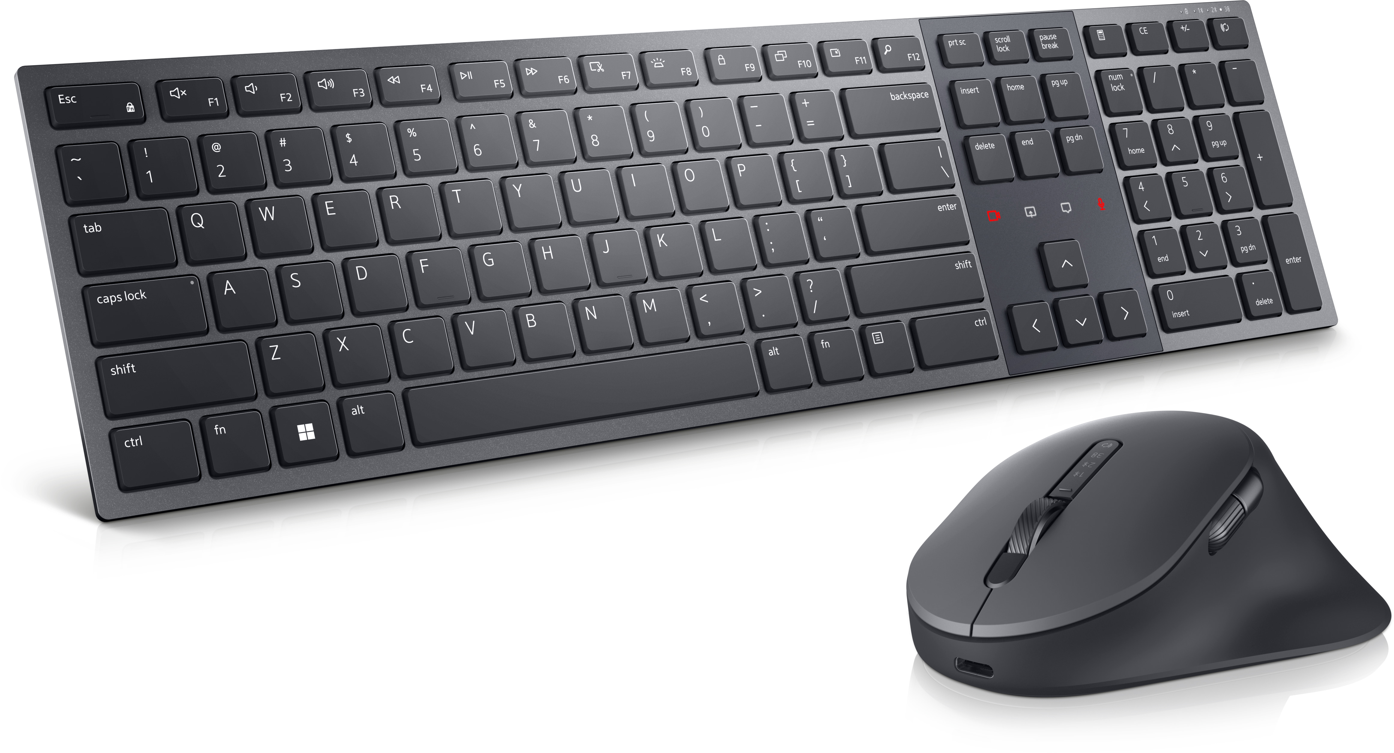 DELL KM900 tastiera Mouse incluso RF senza fili + Bluetooth QWERTY US International Grafite