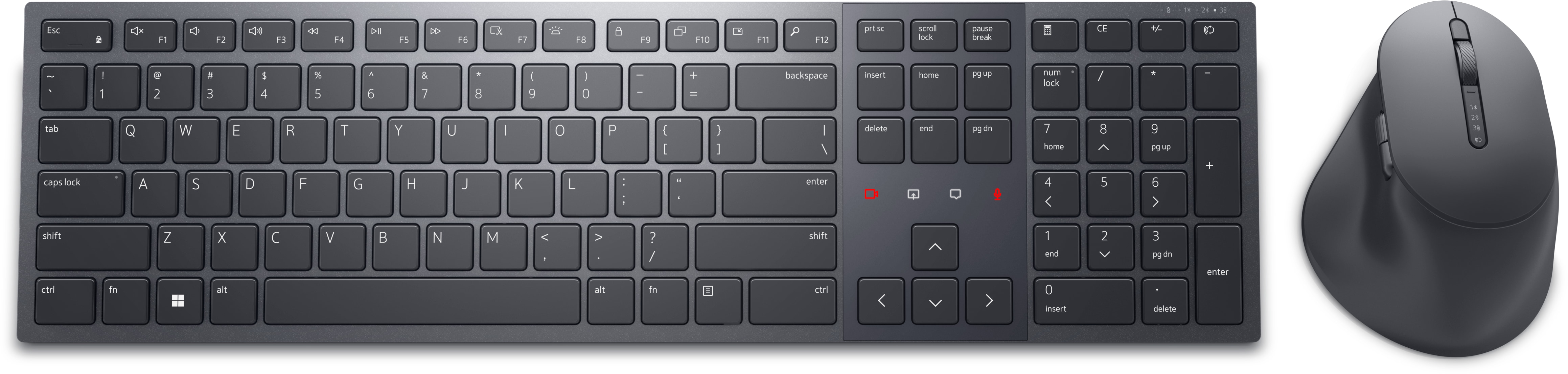 DELL KM900 tastiera Mouse incluso RF senza fili + Bluetooth QWERTY US International Grafite