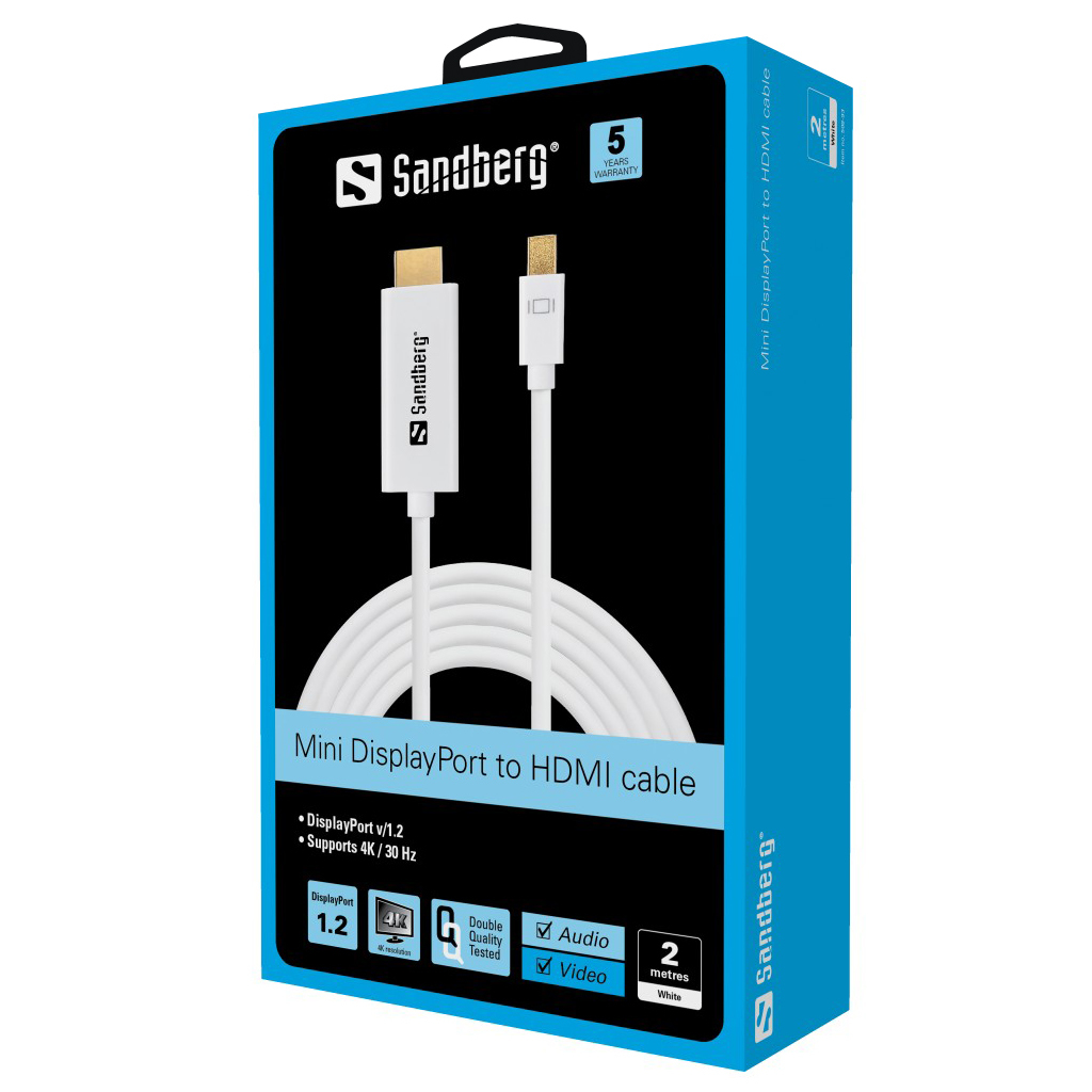 SANDBERG Adapterkabel - Mini DisplayPort mnnlich zu HDMI mnnlich