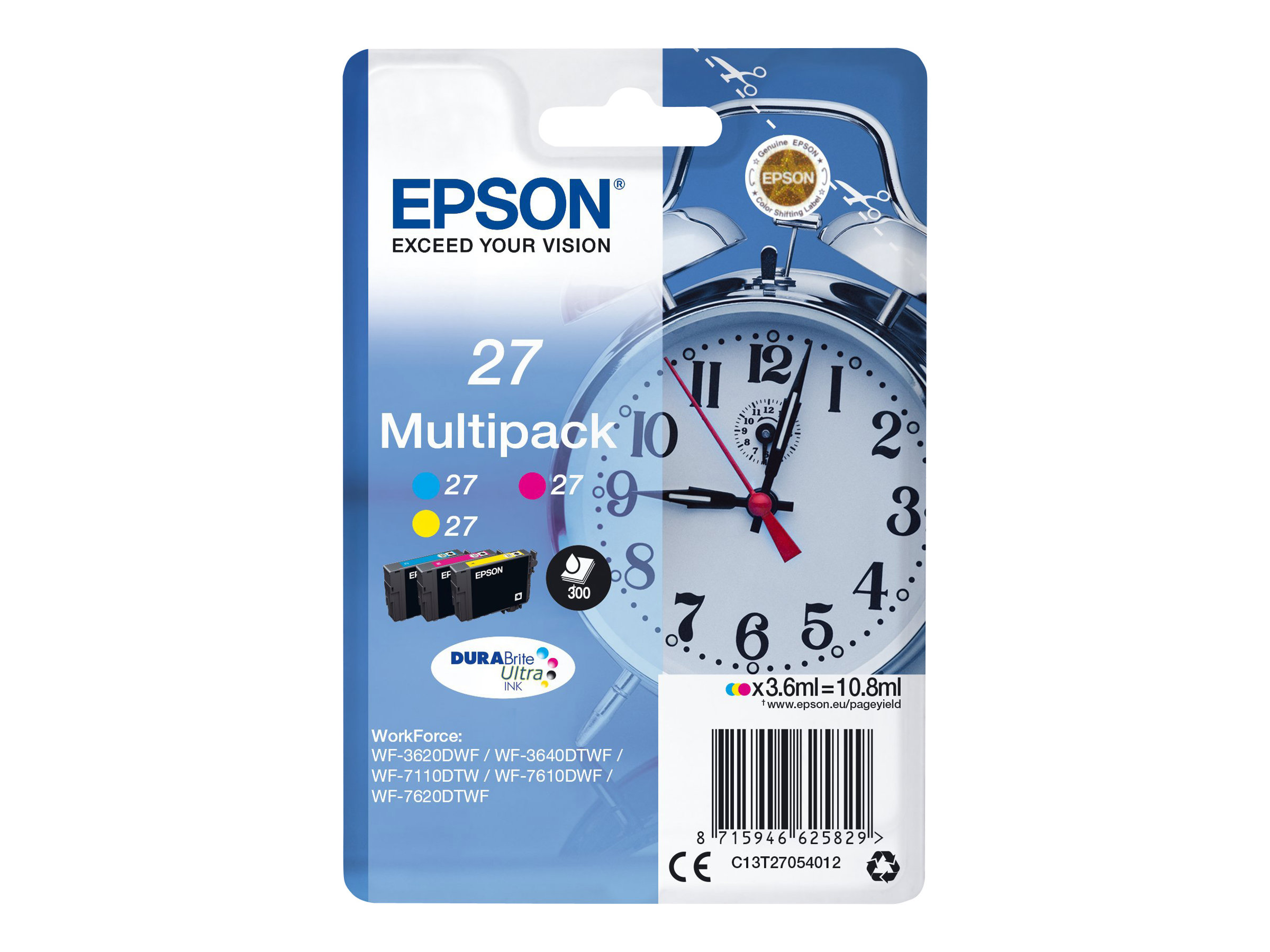 Epson 27 Multi-Pack - 3er-Pack - 10.8 ml - Gelb, Cyan, Magenta