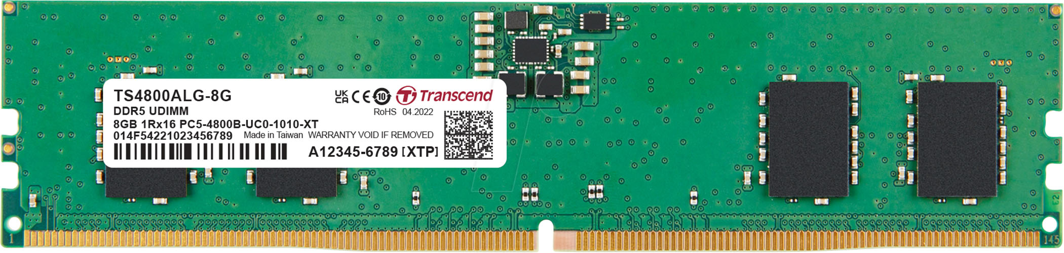 Transcend Branded - DDR5 - Modul - 8 GB - DIMM 288-PIN
