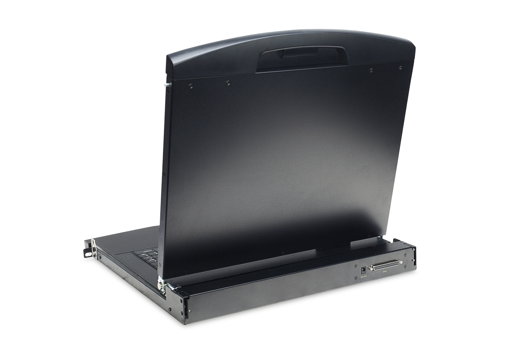 DIGITUS Modulare Konsole mit 19 TFT (48,3cm), 8-Port KVM & Touchpad, deutscher Tastatur