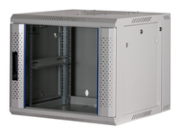 Rockstable 9 HE 19 Wandschrank mit Glast�r in Wei� - Wandmontiertes Regal - 9U - 60 kg - Sperrschloss - Wei�