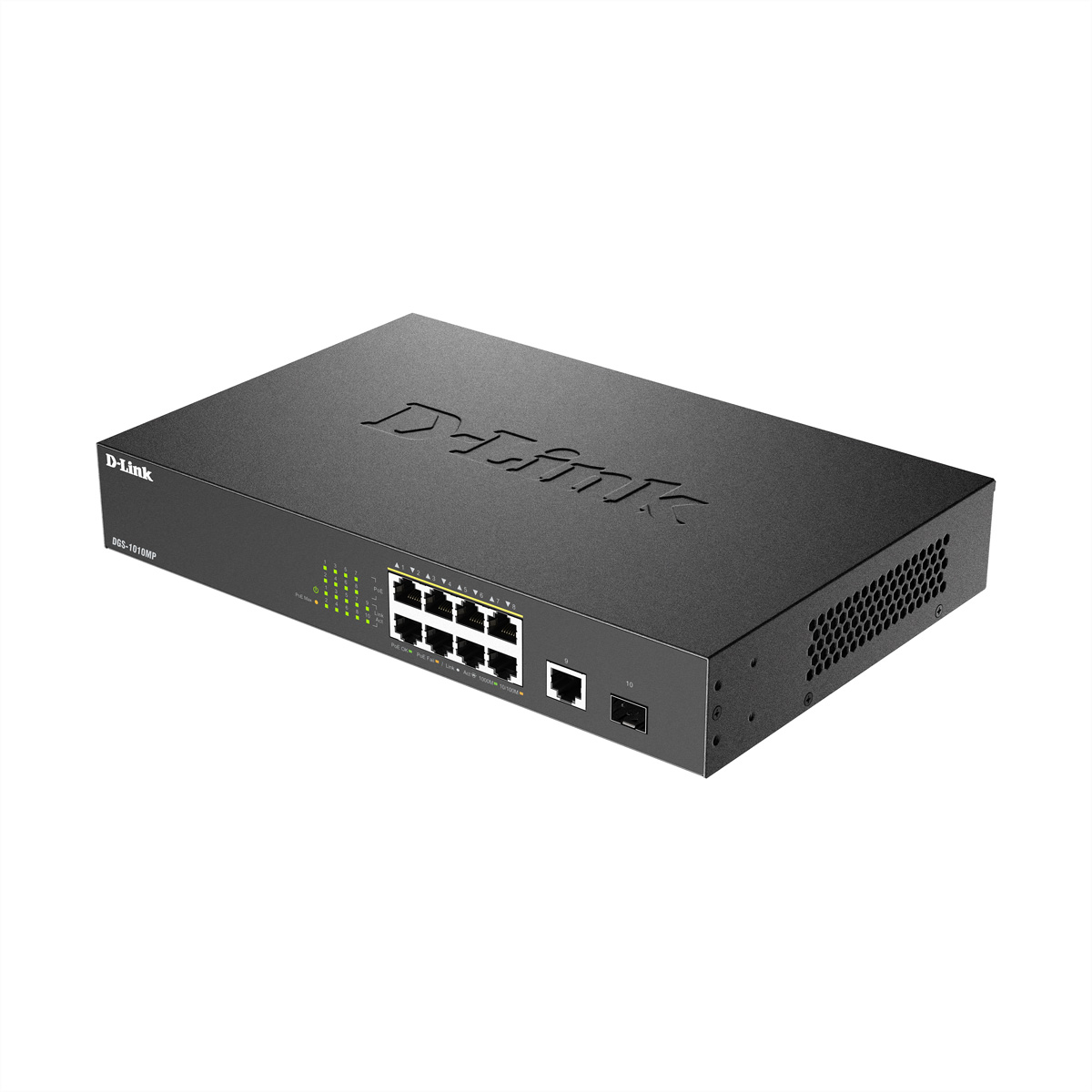 D-Link DGS 1010MP - Switch - unmanaged - 8 x 10/100/1000 (PoE+)