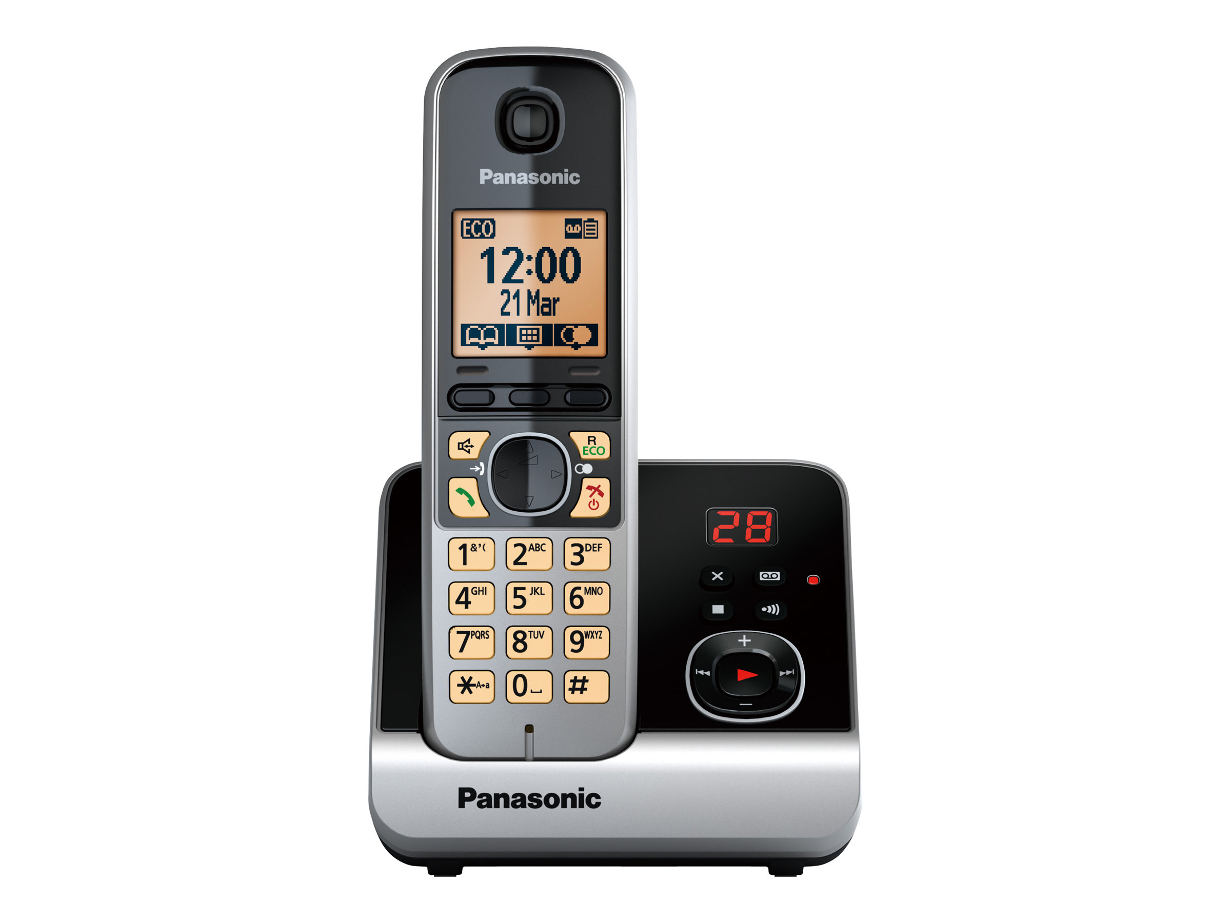 Panasonic KX-TG6721GB - Schnurlostelefon - Anrufbeantworter mit Rufnummernanzeige
