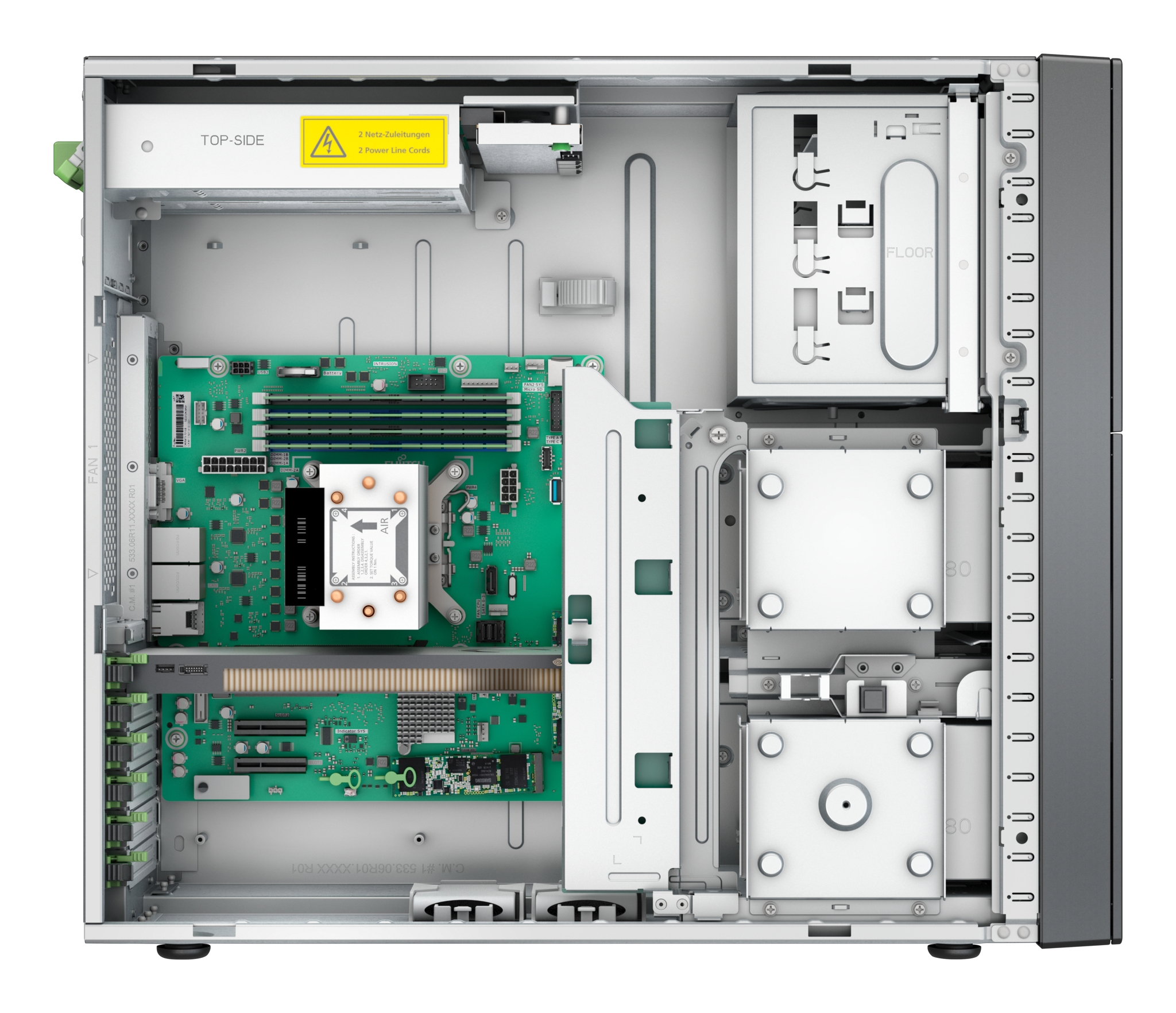 Fujitsu PRIMERGY TX1330 M6 server Tower Intel Xeon E E-2456 3,3 GHz 32 GB DDR5-SDRAM 500 W