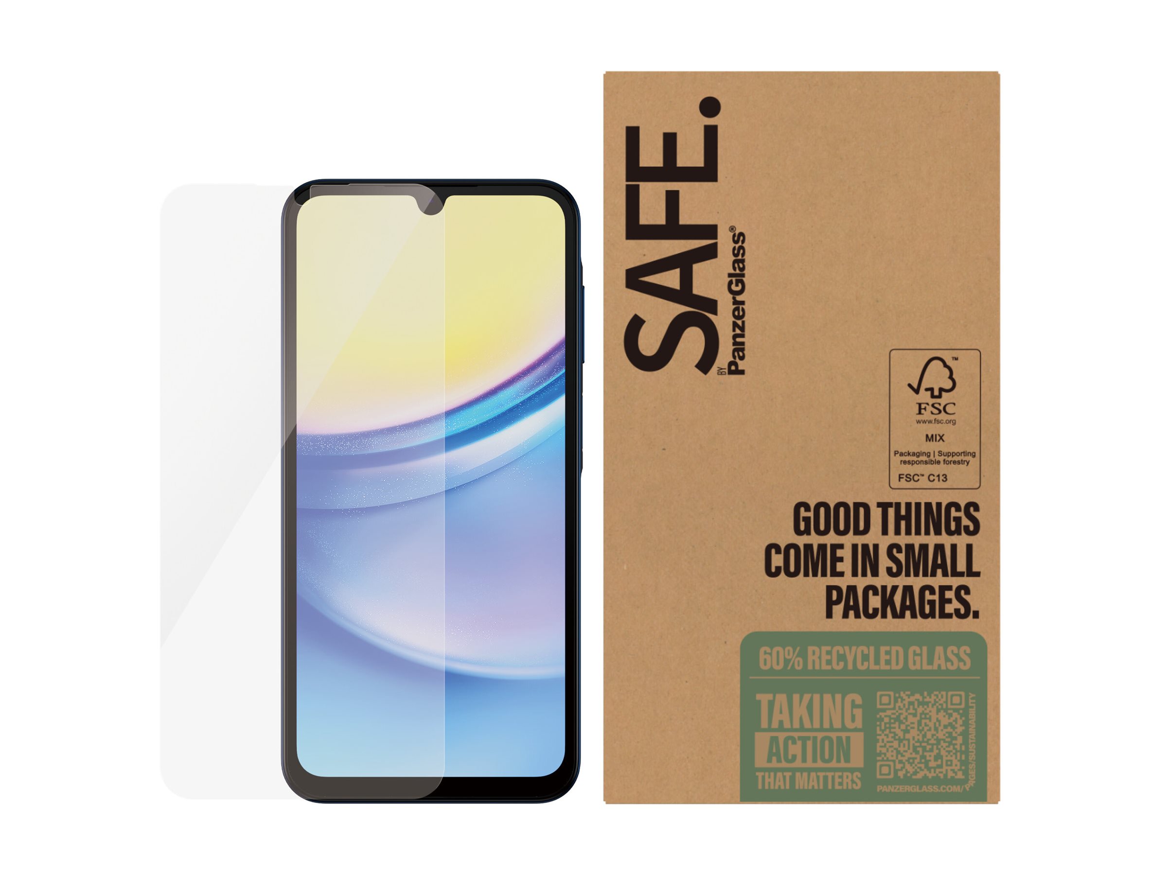 PanzerGlass SAFE. by � Screen Protector Samsung Galaxy A16 | A16 5G | Ultra-Wide Fit