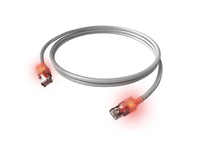 EasyLan EASY CS1OA0250 - DualBoot LED Patchkabel Cat.6a S/FTP grau - Kabel - Netzwerk