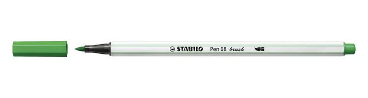 STABILO Pen 68 brush rotulador Verde 1 pieza(s)