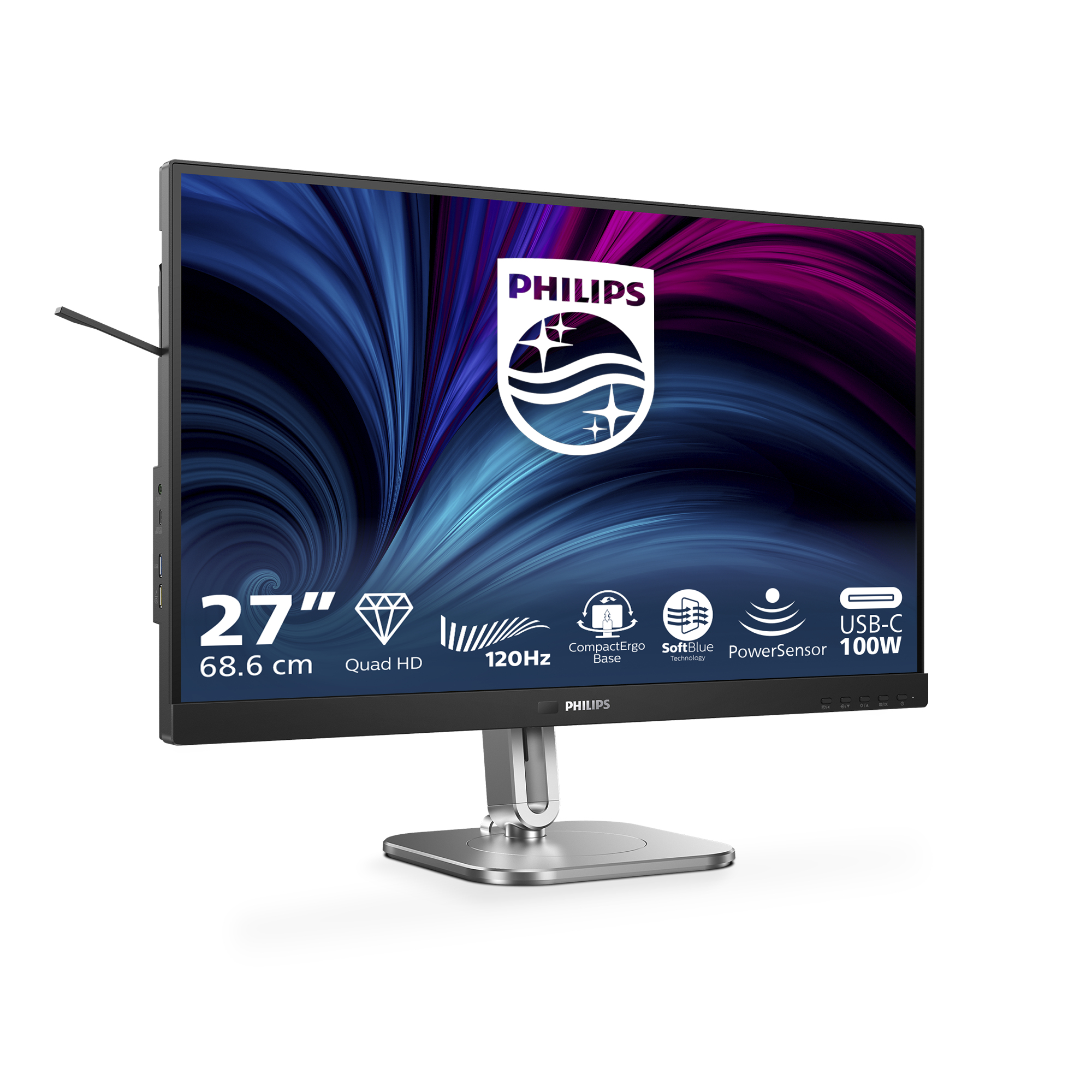 Philips 27B2U4601/00 Monitor PC 68,6 cm (27) 2560 x 1440 Pixel Quad HD LCD Grigio