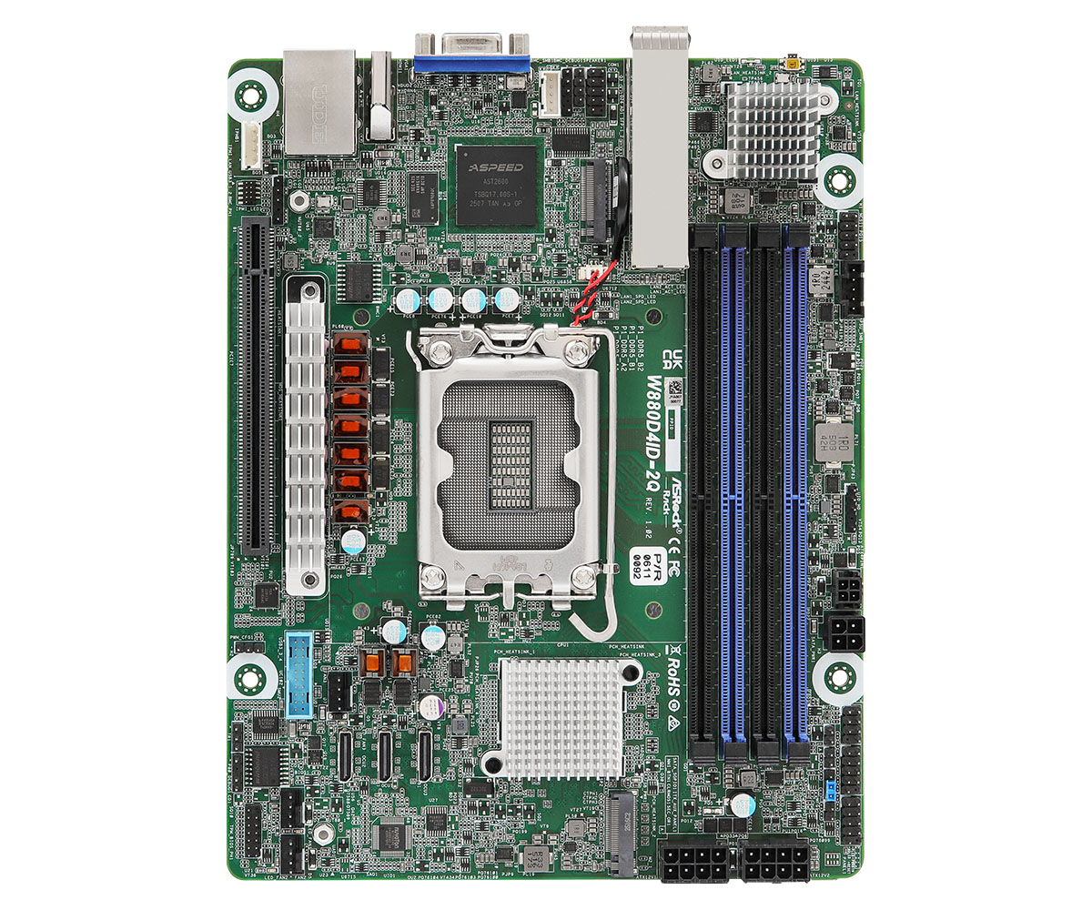 Asrock W880D4ID-2Q carte m�re Intel W880 LGA 1851 (Socket V1) mini ITX