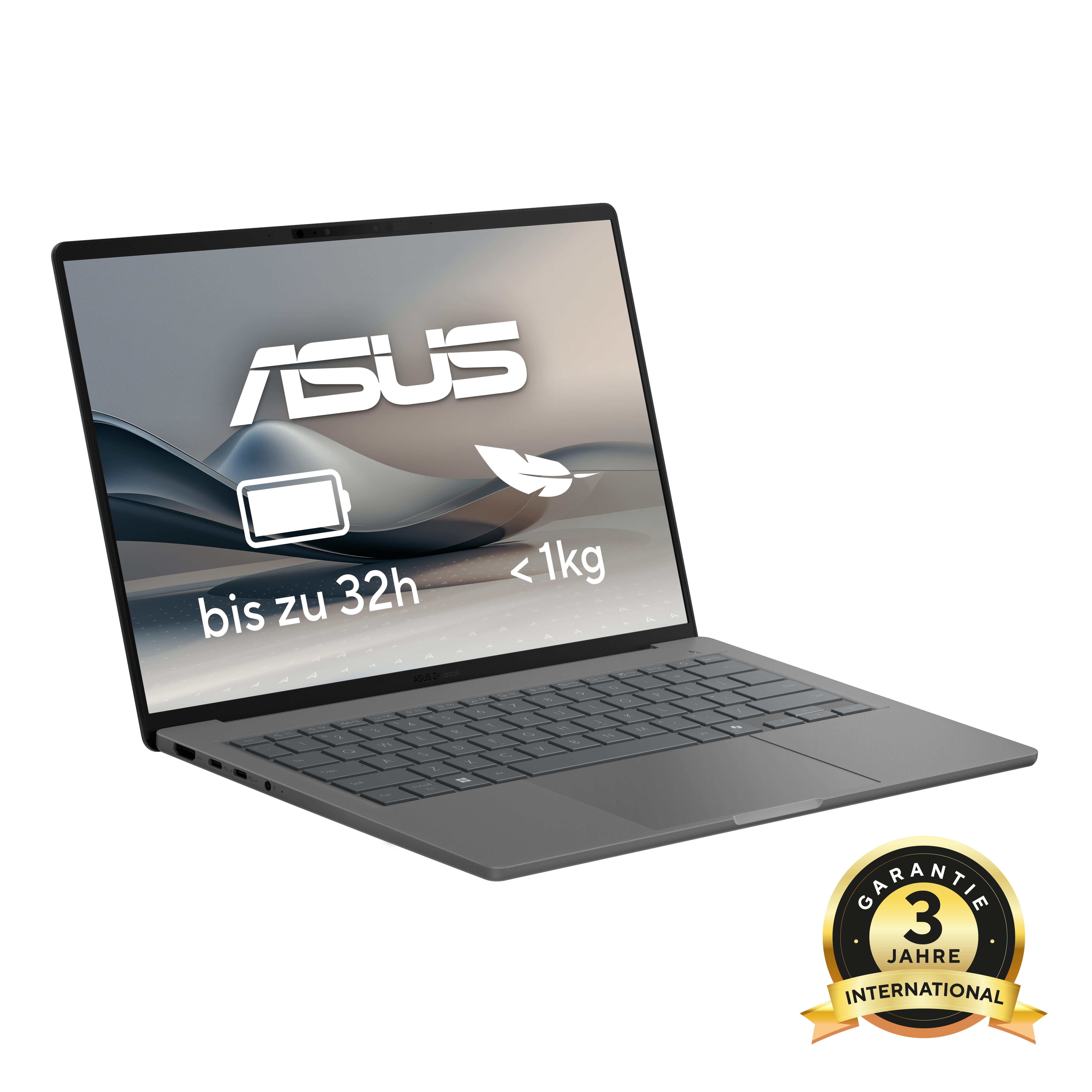ASUS Zenbook A14 UX3407QA-QD496W - Snapdragon X X1-26-100 - Win 11 Home - Qualcomm Adreno - 32 GB RAM - 1 TB SSD NVMe - 35.6 cm (14)
