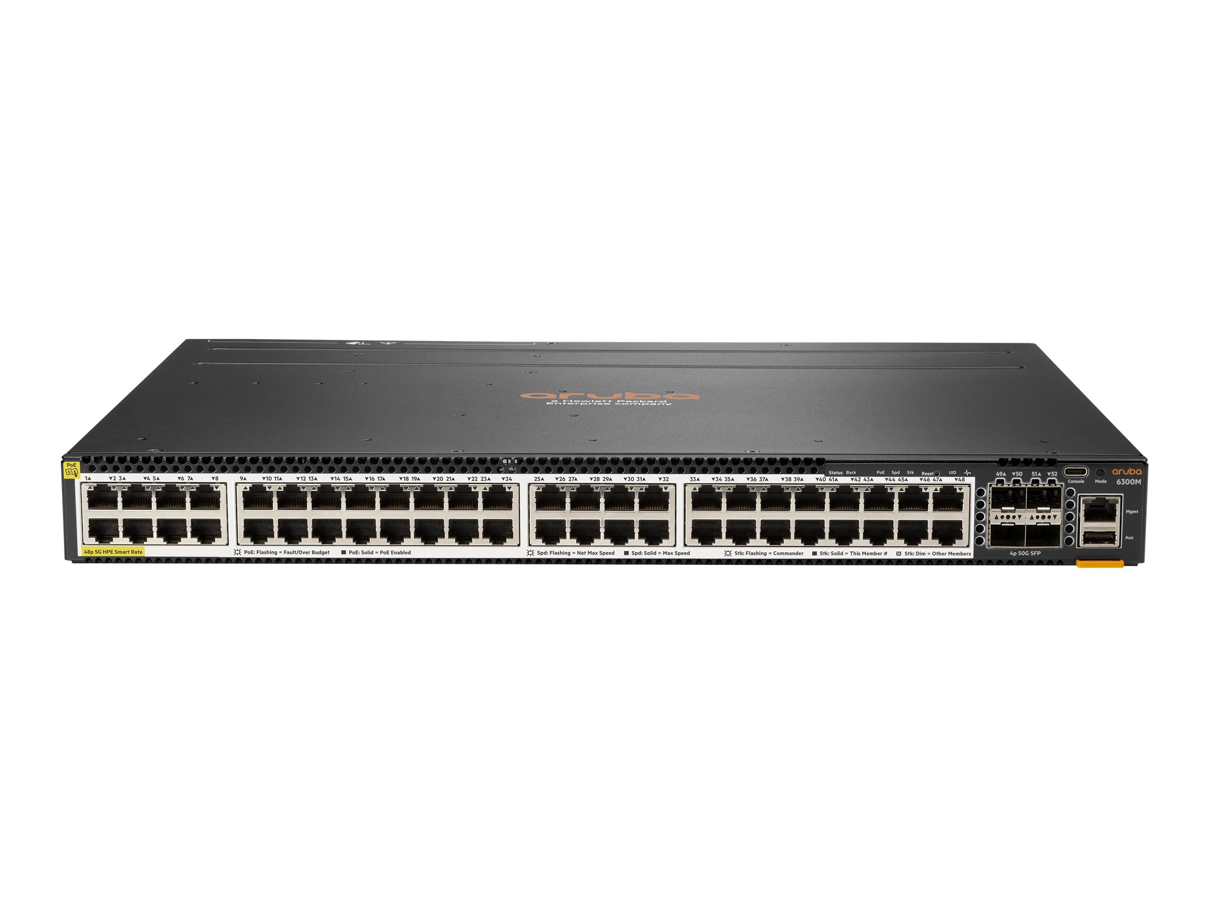 Aruba 6300M Gr L3 Connexion Ethernet, supportant lalimentation via ce port (PoE) 1U Gris