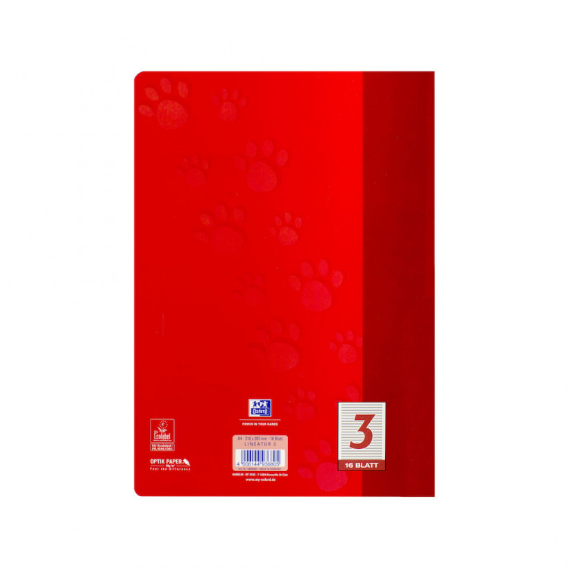 Oxford 100050402 cuaderno y block A4 Rojo