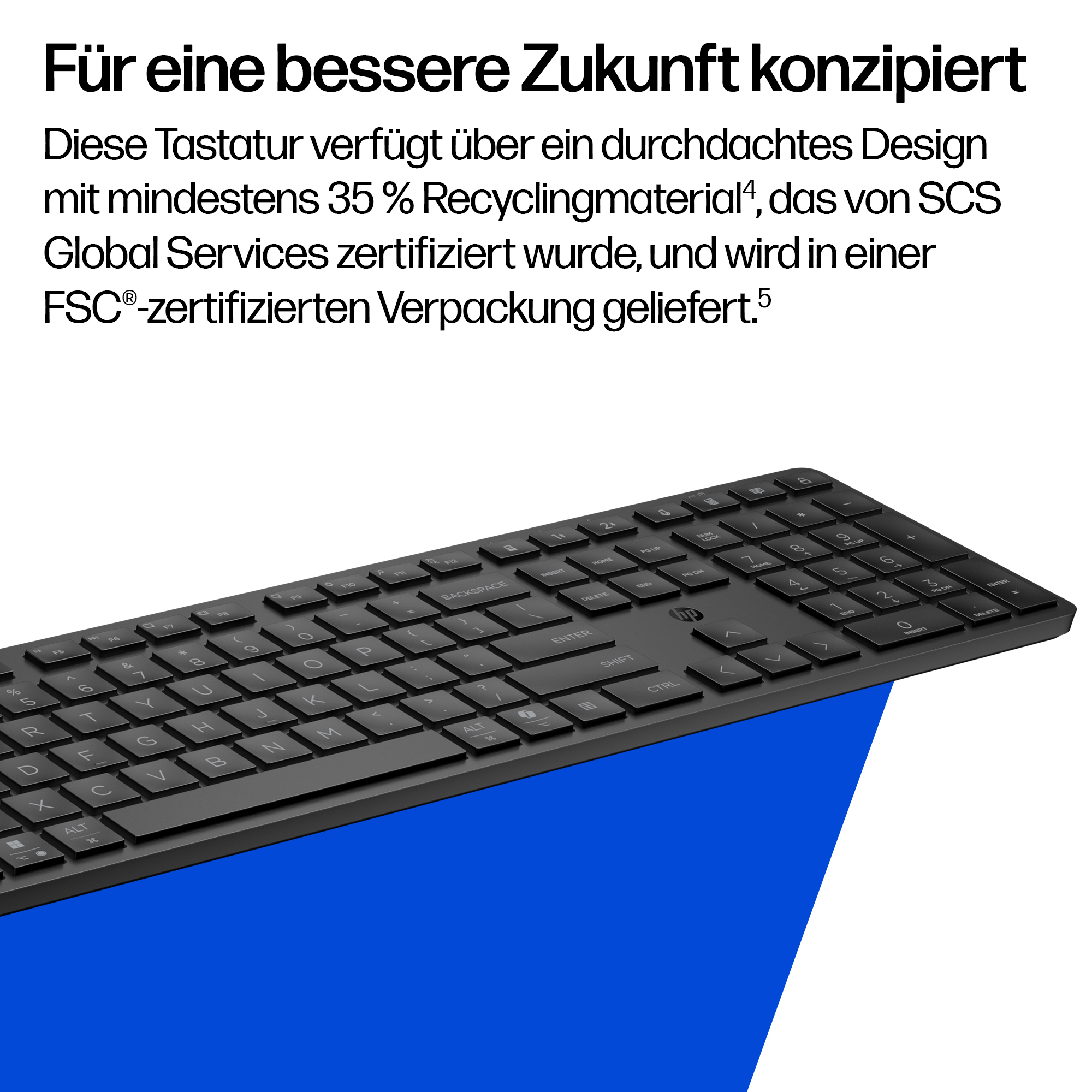 HP 495k - Tastatur - Dual-Modus, 3-Zonen-Layout