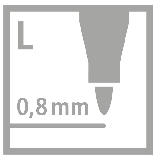 STABILO GREENpoint - Filzstift - Schwarz, Rot, Blau, Gr�n, T�rkis, fliederfarben� - 0.8 mm - gro� (Packung mit 6)