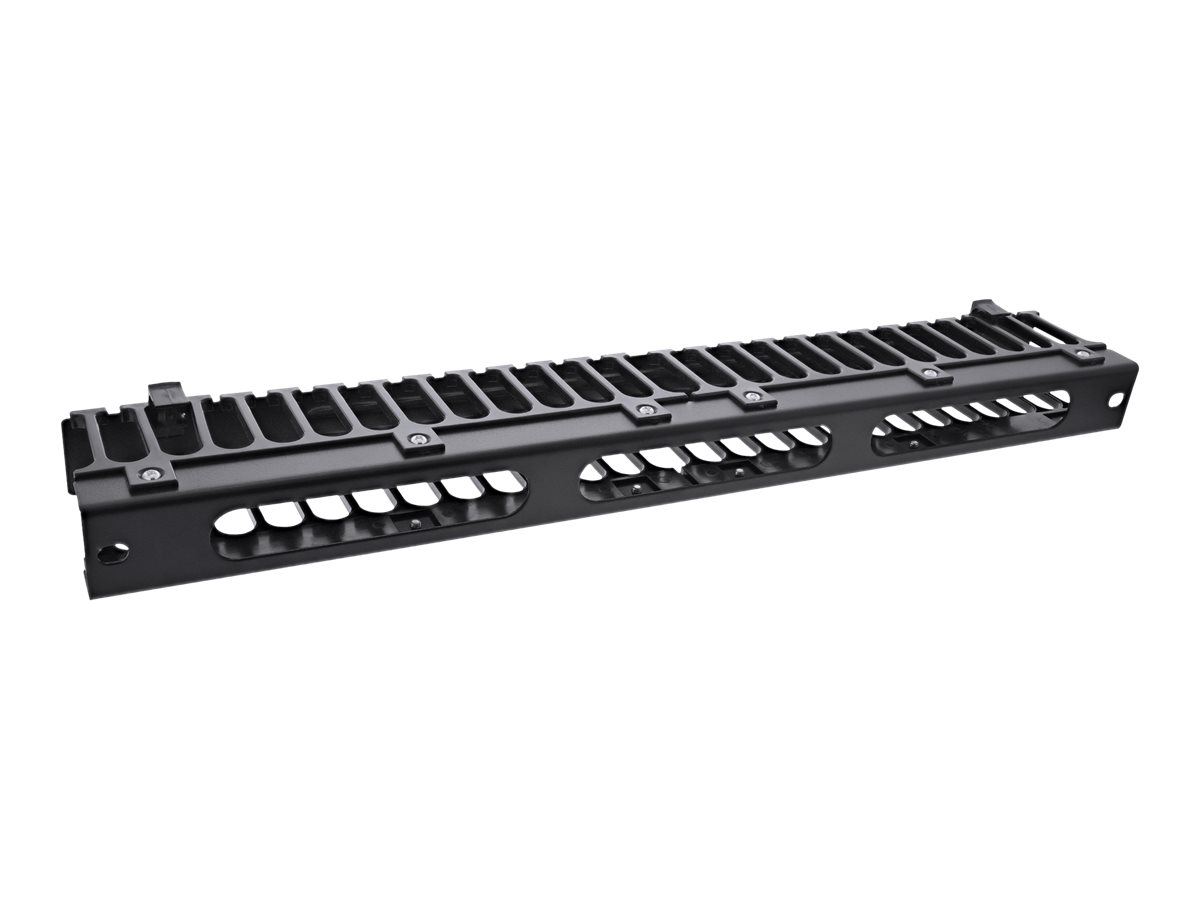 InLine 19 1U Cable management panel, RAL 9005 black