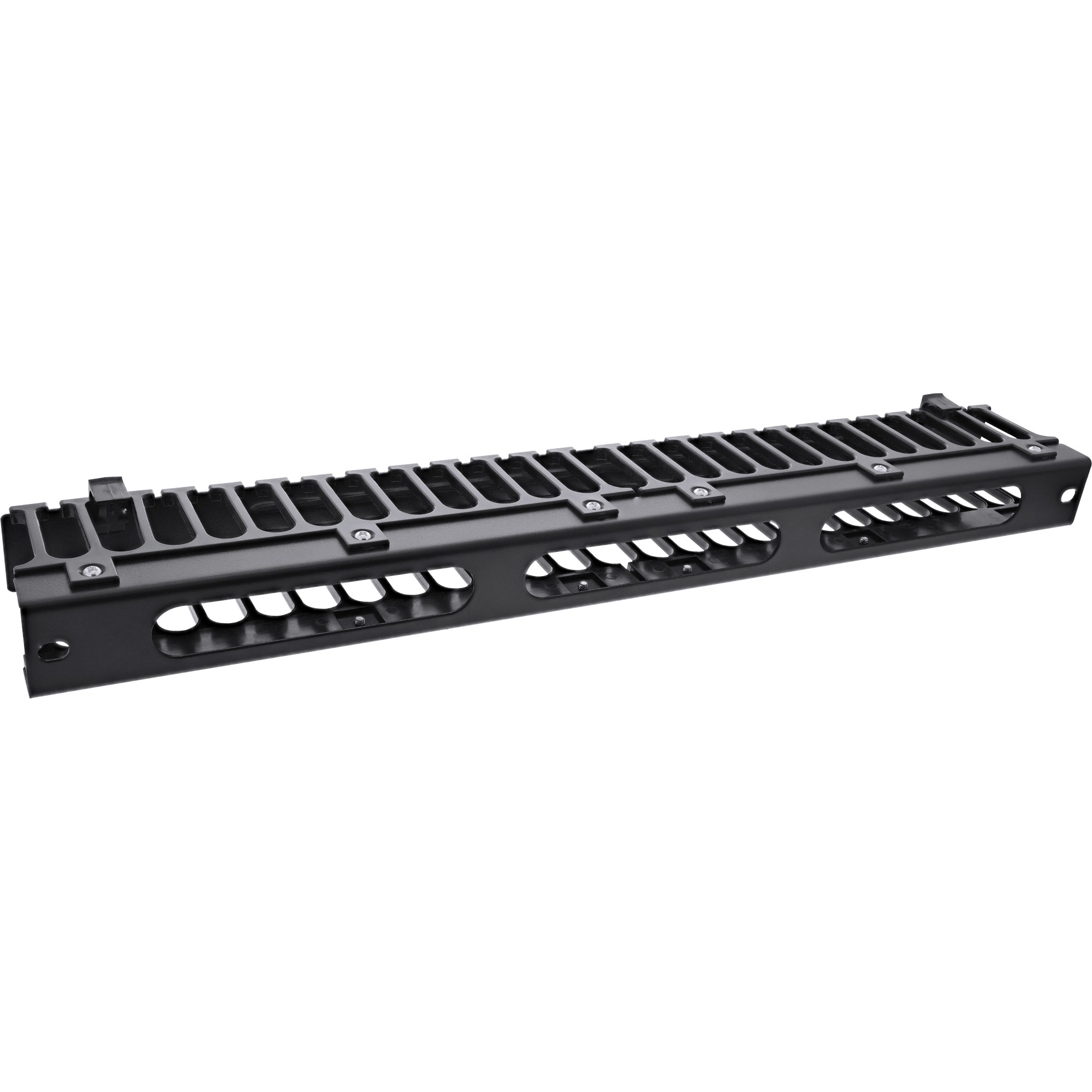 InLine 19 1U Cable management panel, RAL 9005 black