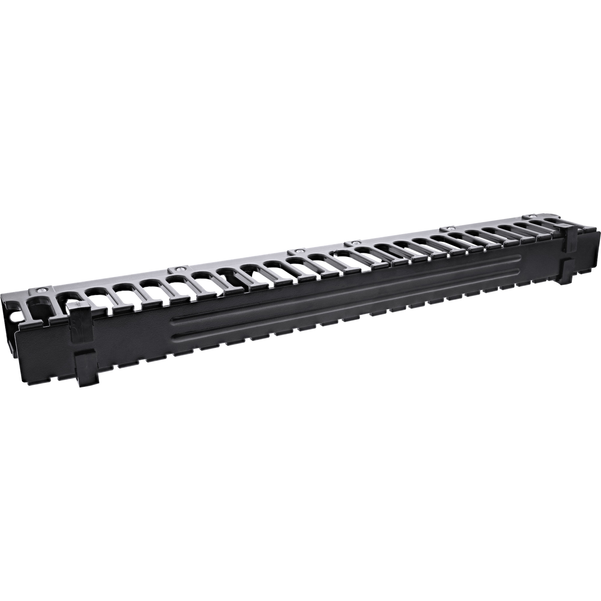 InLine 19 1U Cable management panel, RAL 9005 black