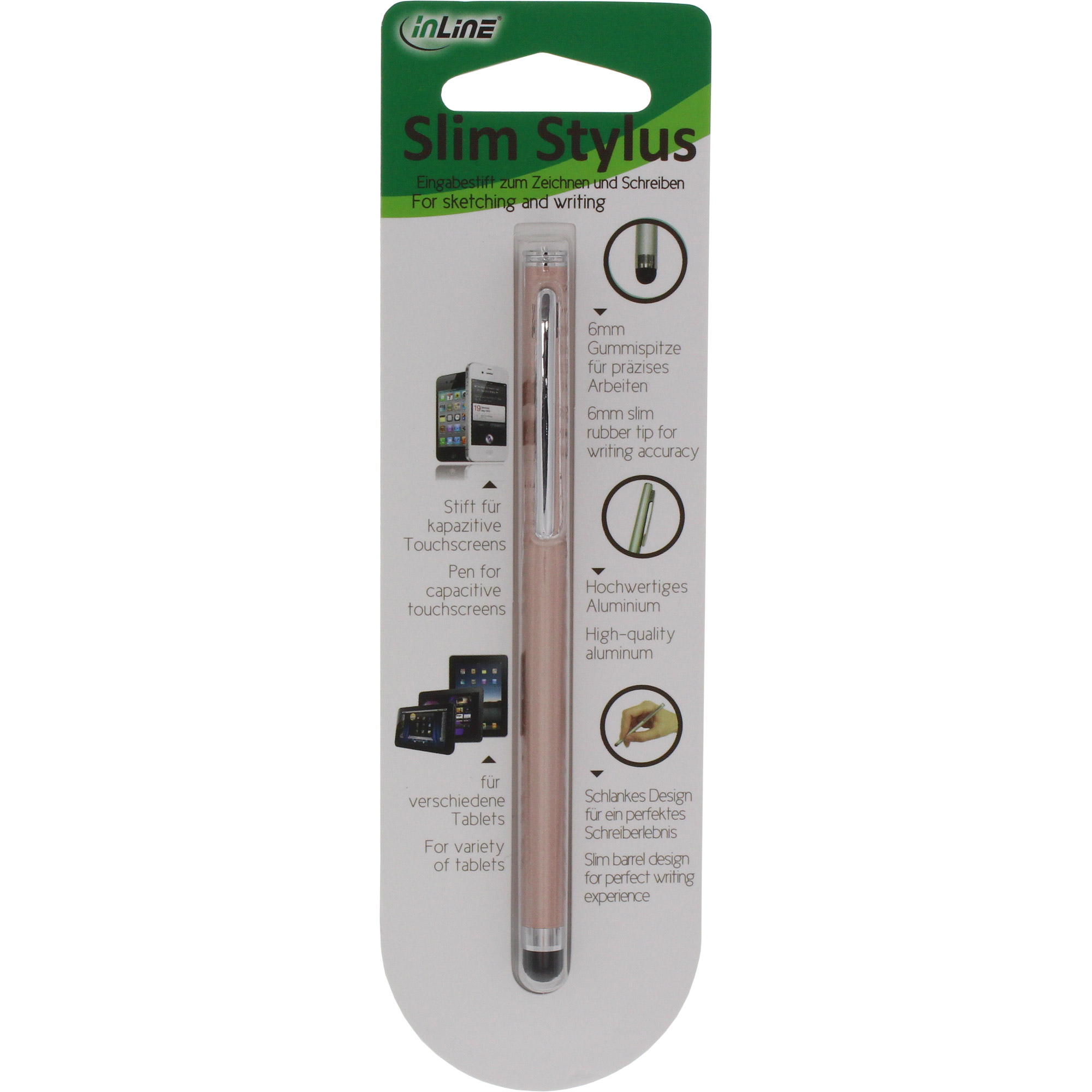 InLine Stylus f�r Handy, Tablet - ros�