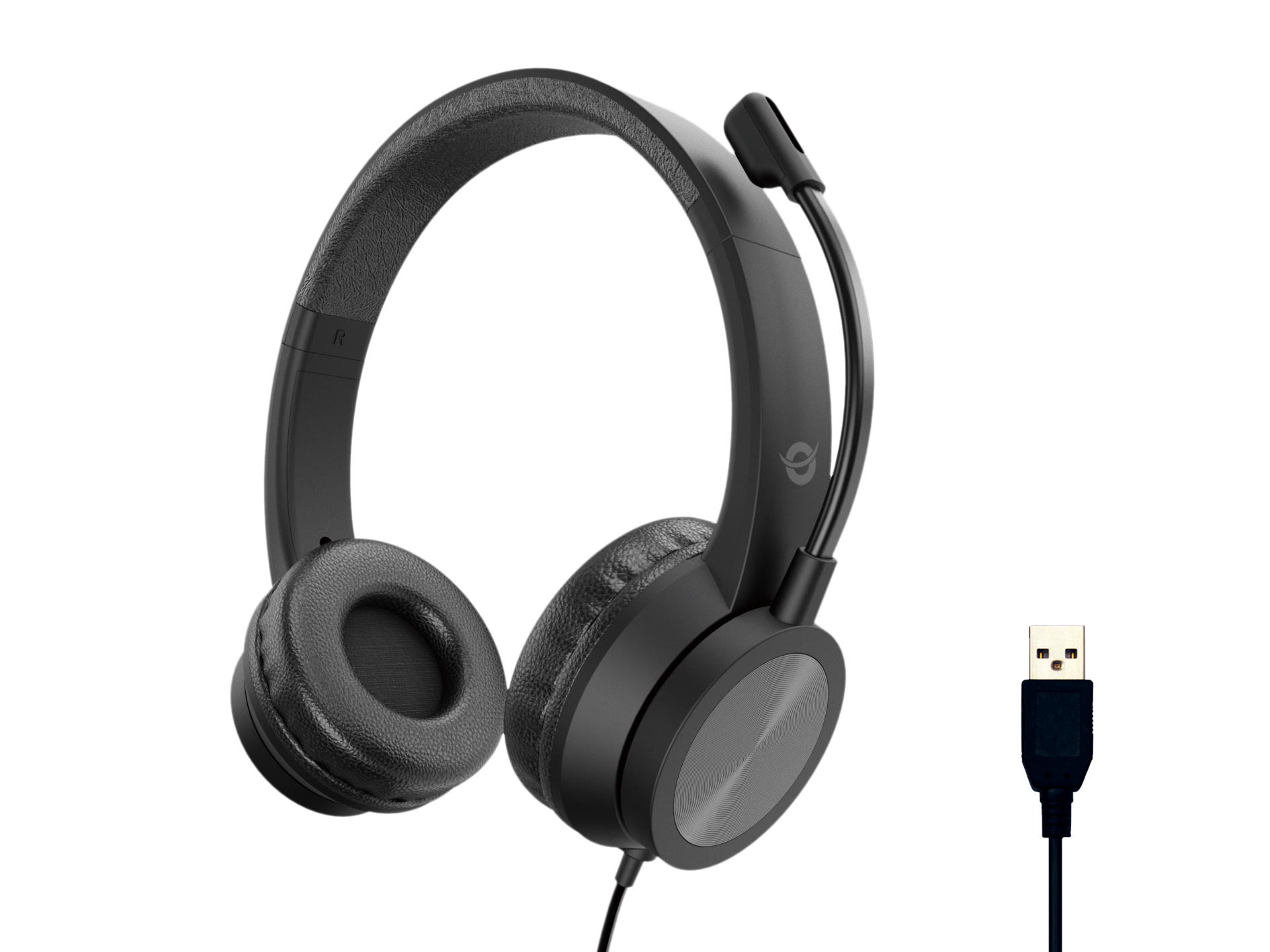 Conceptronic POLONA05B cuffia e auricolare Cablato A Padiglione Musica e Chiamate USB tipo A Nero