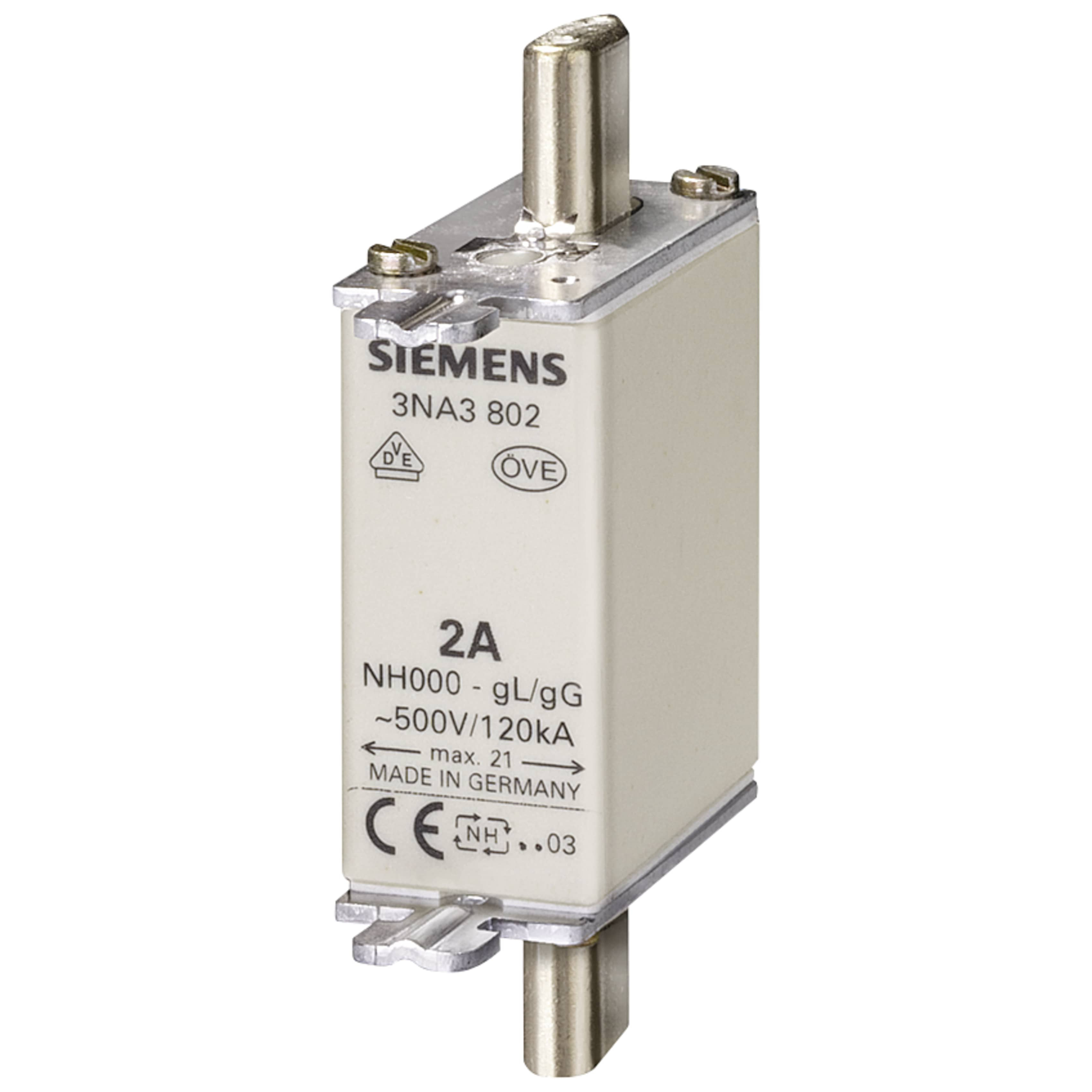 Siemens NH-Sicherungseinsatz 500 V Groesse 000 40 A 3NA3817
