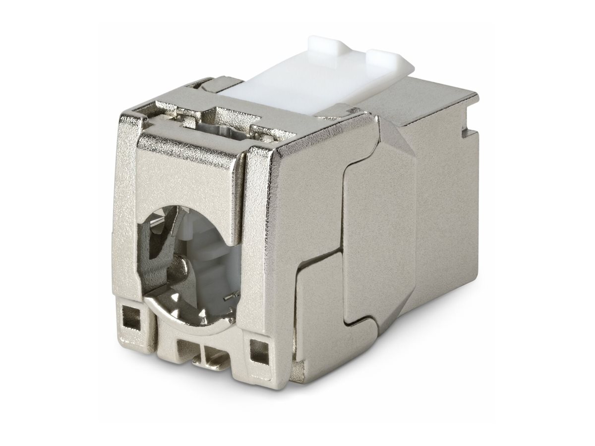 StarTech.com Cat8 Keystone Jack, 6-Pack RJ45 Ethernet Keystone Jacks, STP Cat8 Wall Jack, 180-Degree Toolless