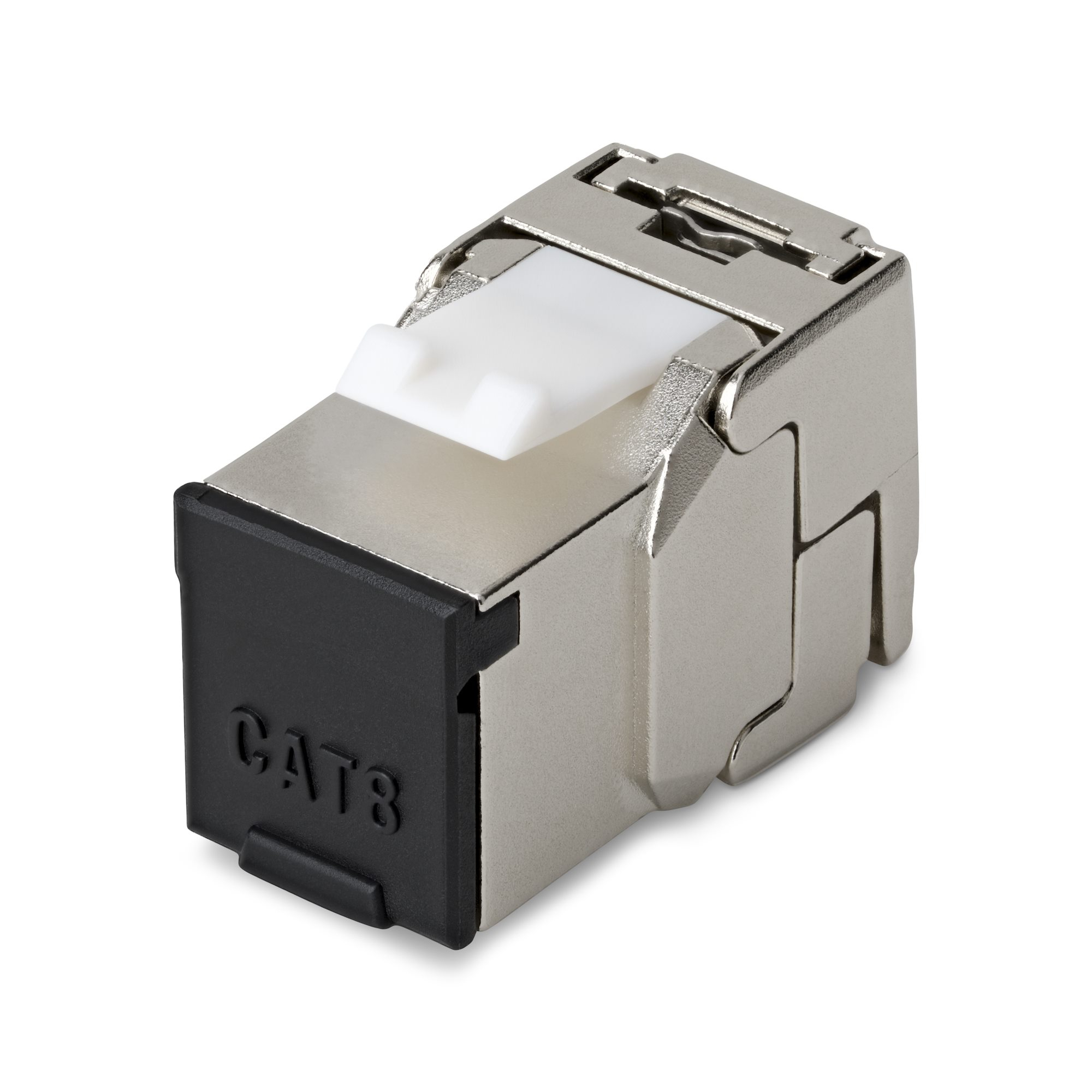 StarTech.com Cat8 Keystone Jack, 6-Pack RJ45 Ethernet Keystone Jacks, STP Cat8 Wall Jack, 180-Degree Toolless