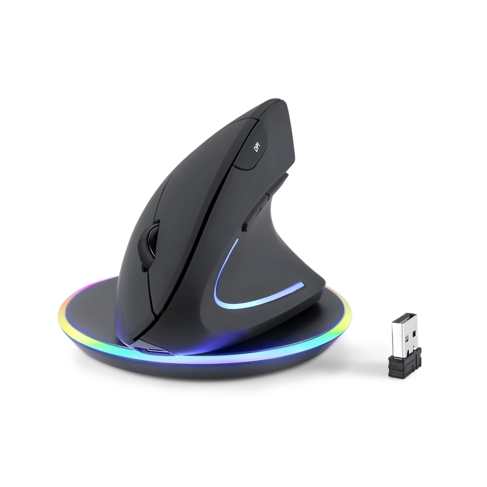 Perixx PERIMICE-713 RX Vertikale Ergonomie-Maus kabellos inkl. Ladepad