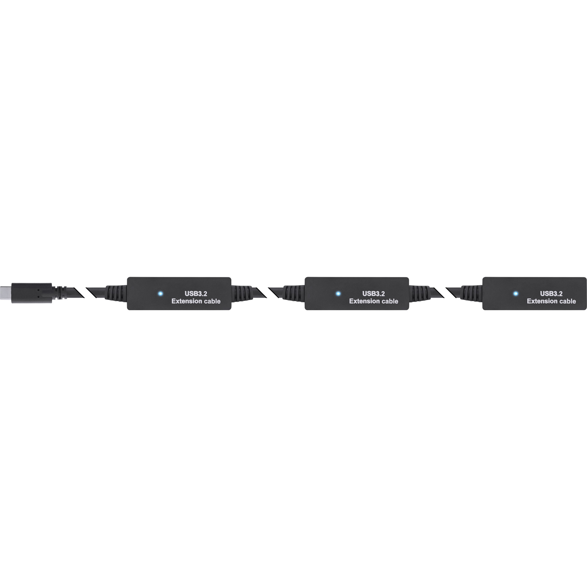 InLine USB 3.2 Gen.1 active extension, USB-C male to USB-A female, 15m