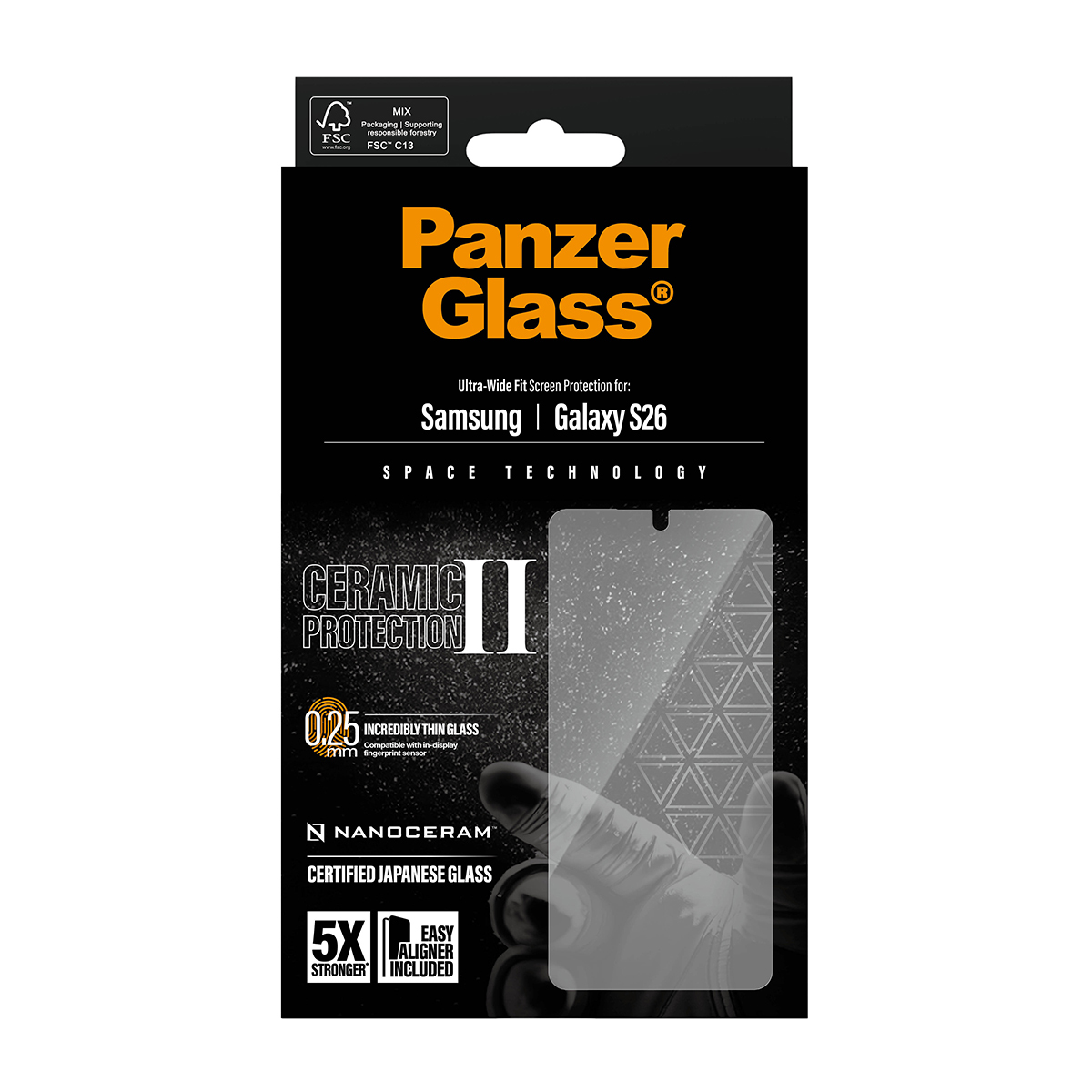 PanzerGlass � Ceramic Screen Protector Samsung Galaxy S26 | Ultra-Wide Fit w. EasyAligner Protection d�cran transparent 1 pi�ce(s)