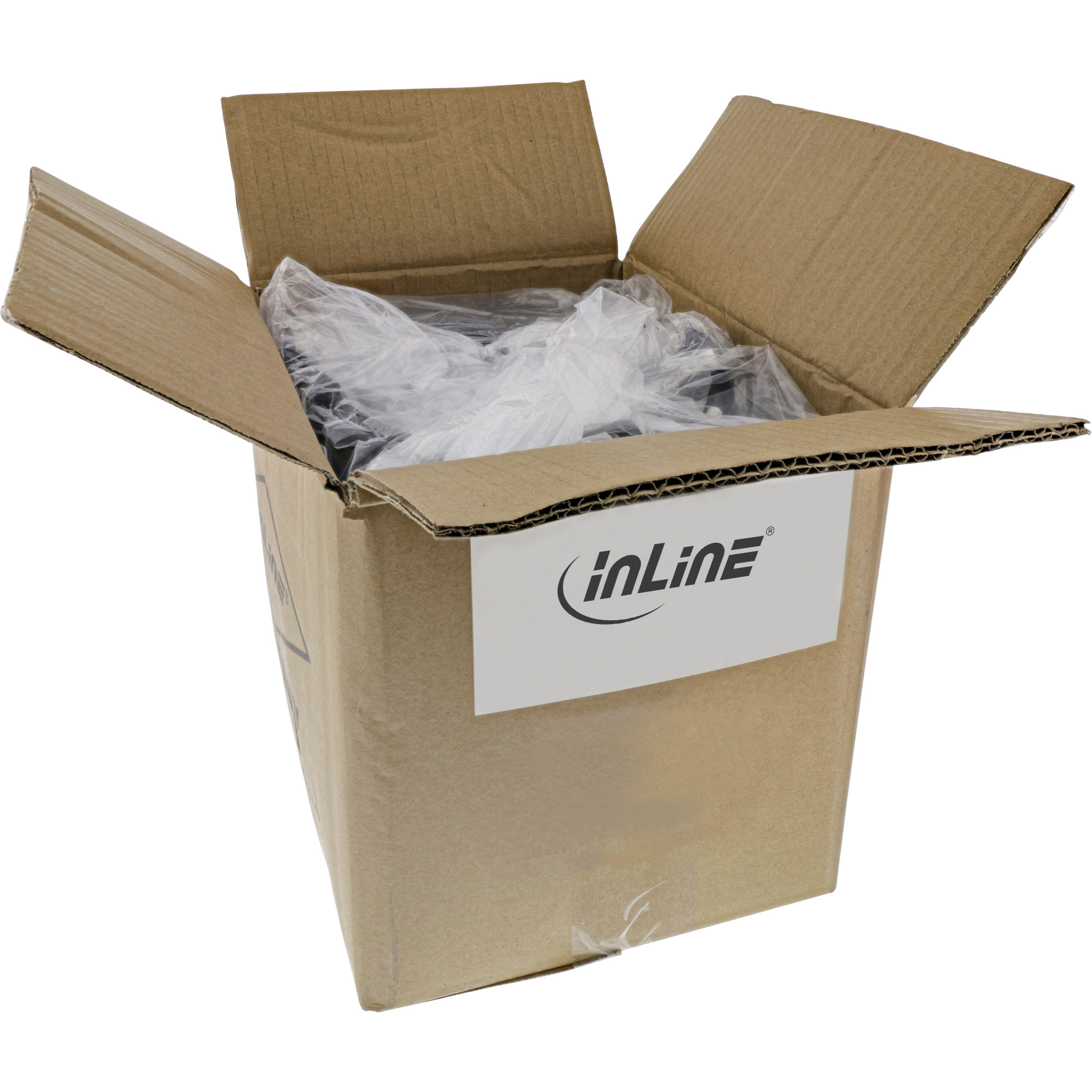 InLine Stromkabel - Eurostecker (S) zu IEC 60320 C7 - 3 m - Schwarz (Packung mit 45)