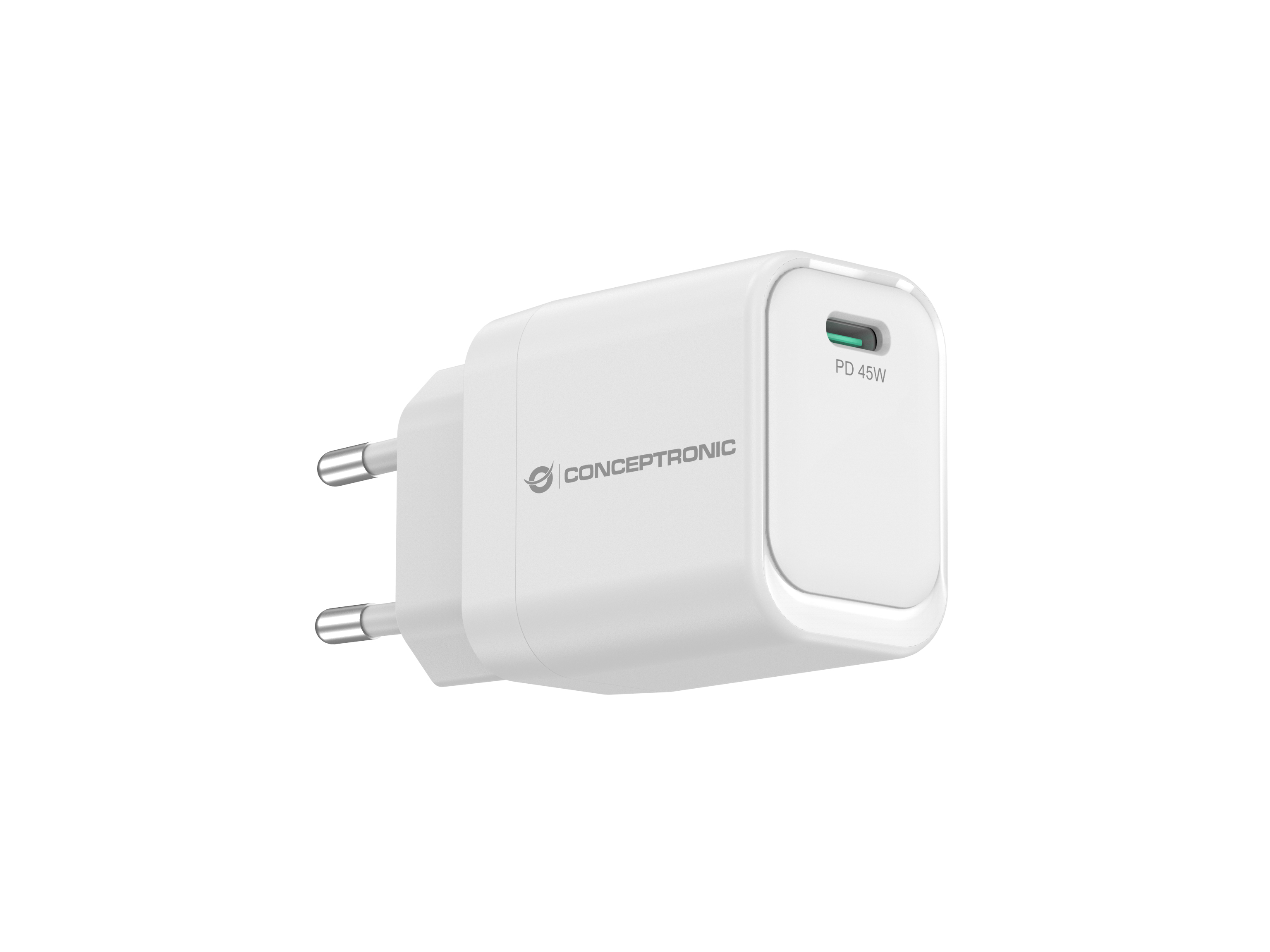 Conceptronic ALTHEA19W45 cargador de dispositivo m�vil Universal Blanco Corriente alterna Carga r�pida Interior