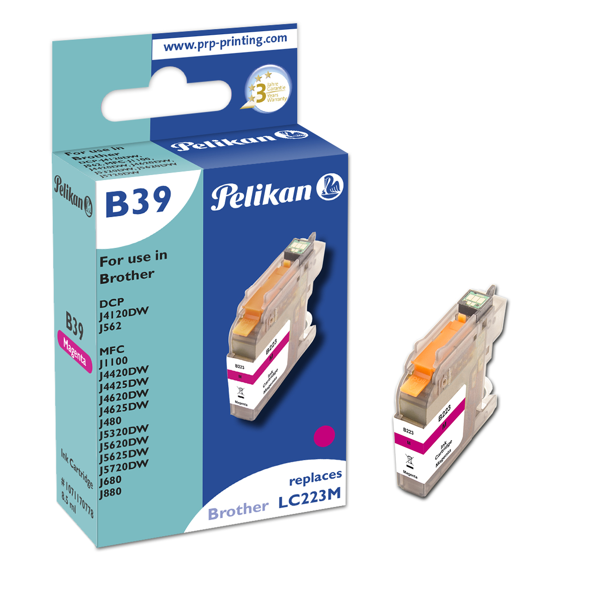 Pelikan B39 Magenta ink cartridge 1 pc(s) Compatible