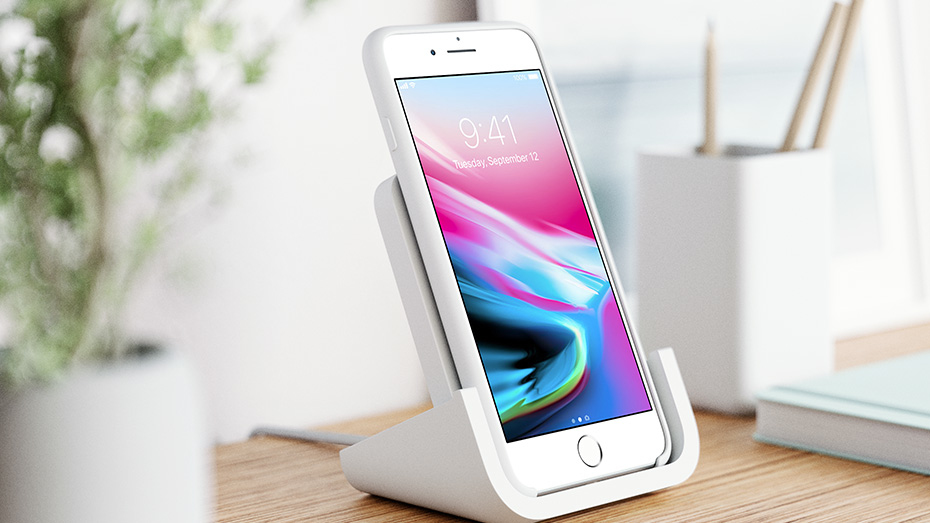 Logitech POWERED Wireless Charging Stand Blanc Intérieure
