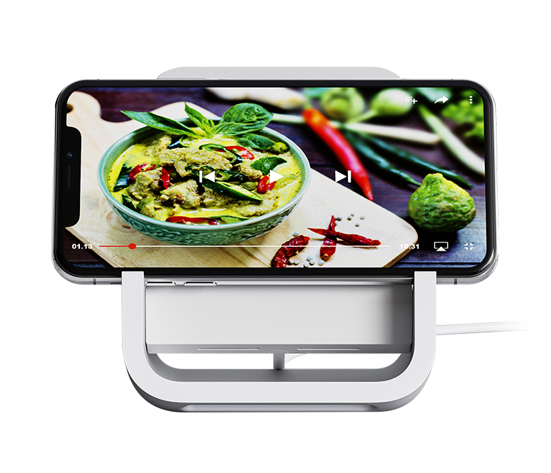 Logitech POWERED Wireless Charging Stand Blanc Intérieure