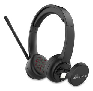 MEDIARANGE Bluetooth ENC Stereo Headset 400mAh Akku schwarz - Headset - 20 KHz