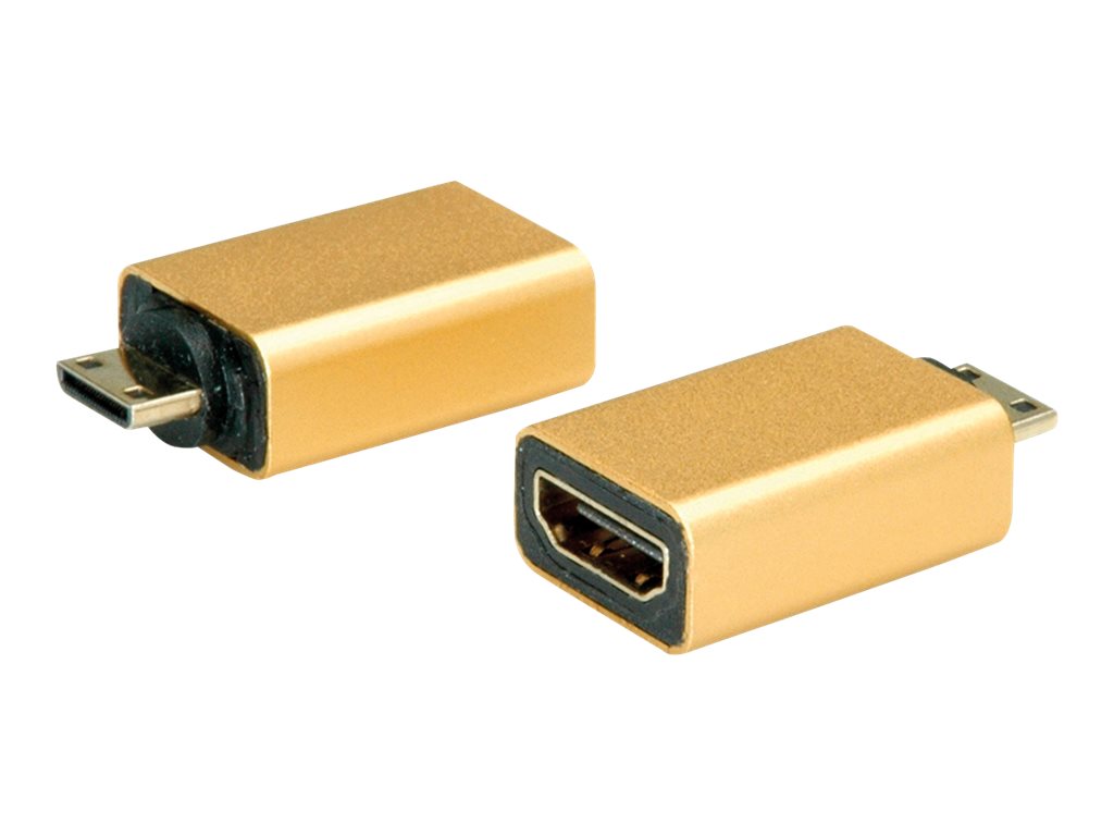 ROLINE Gold - HDMI-Adapter - mini HDMI m�nnlich zu HDMI weiblich