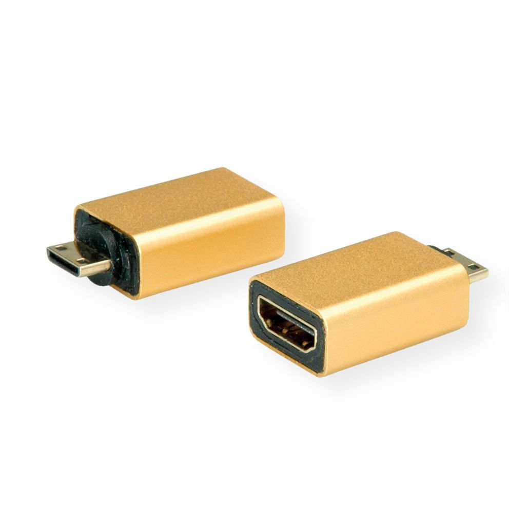 ROLINE Gold - HDMI-Adapter - mini HDMI m�nnlich zu HDMI weiblich