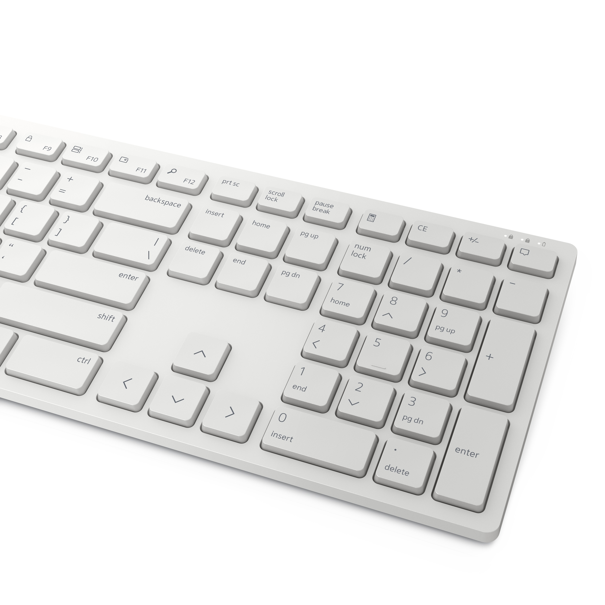 Dell KM5221W-WH - Volle Gr��e (100%) - RF Wireless - QZERTY - Wei� - Maus enthalten