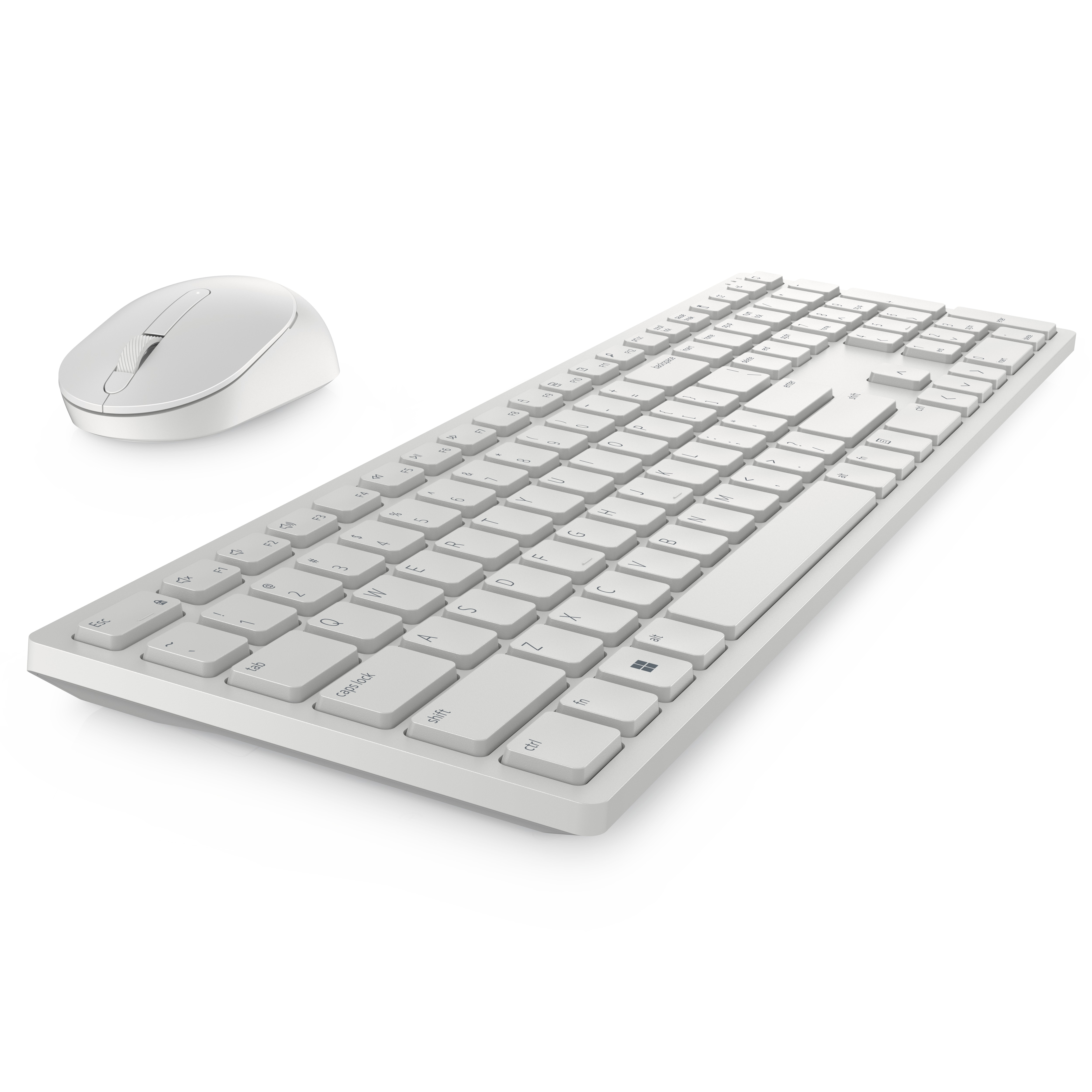 Dell KM5221W-WH - Volle Gr��e (100%) - RF Wireless - QZERTY - Wei� - Maus enthalten