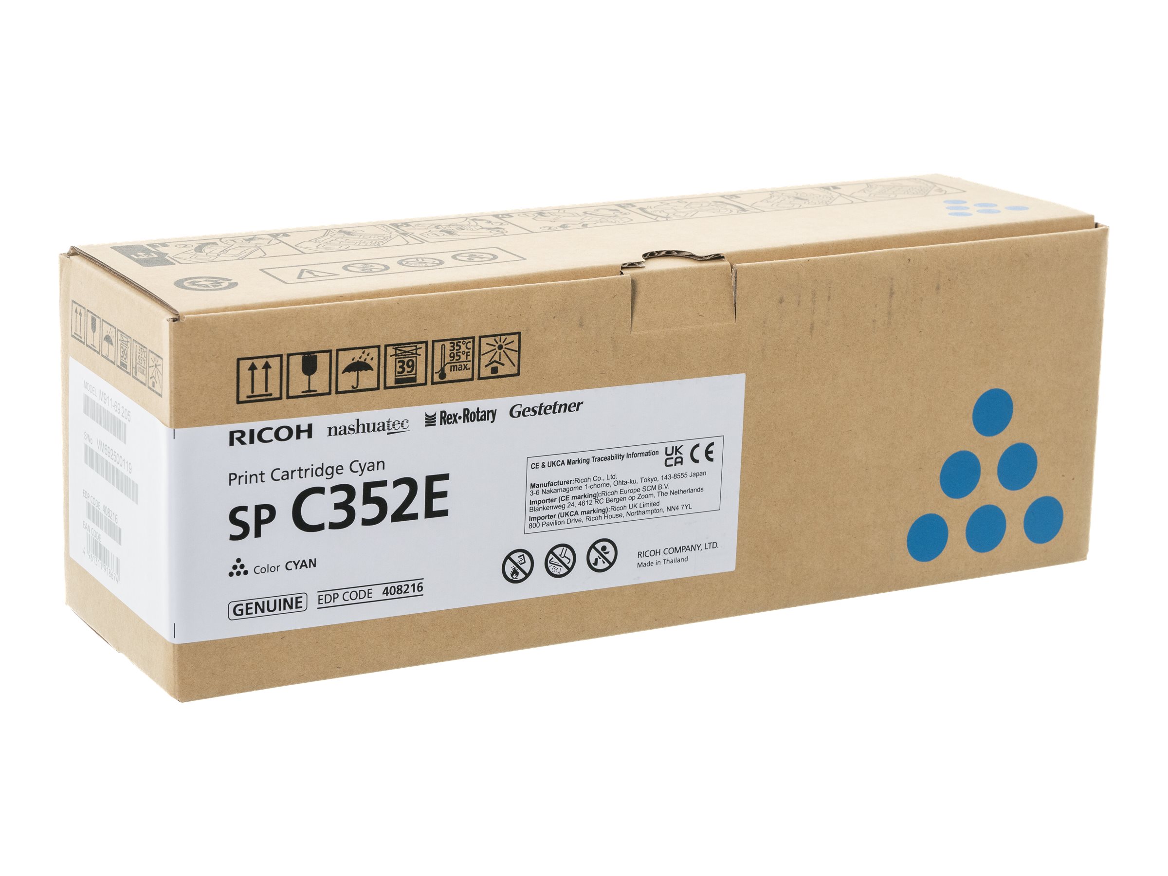 Ricoh SP C352E Cartouche de toner 1 pi�ce(s) Original Cyan