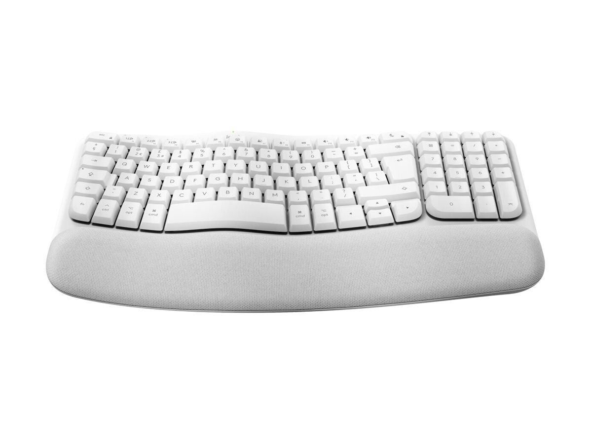 Logitech Wave Keys for Mac clavier maison/bureau Bluetooth AZERTY Franais Blanc