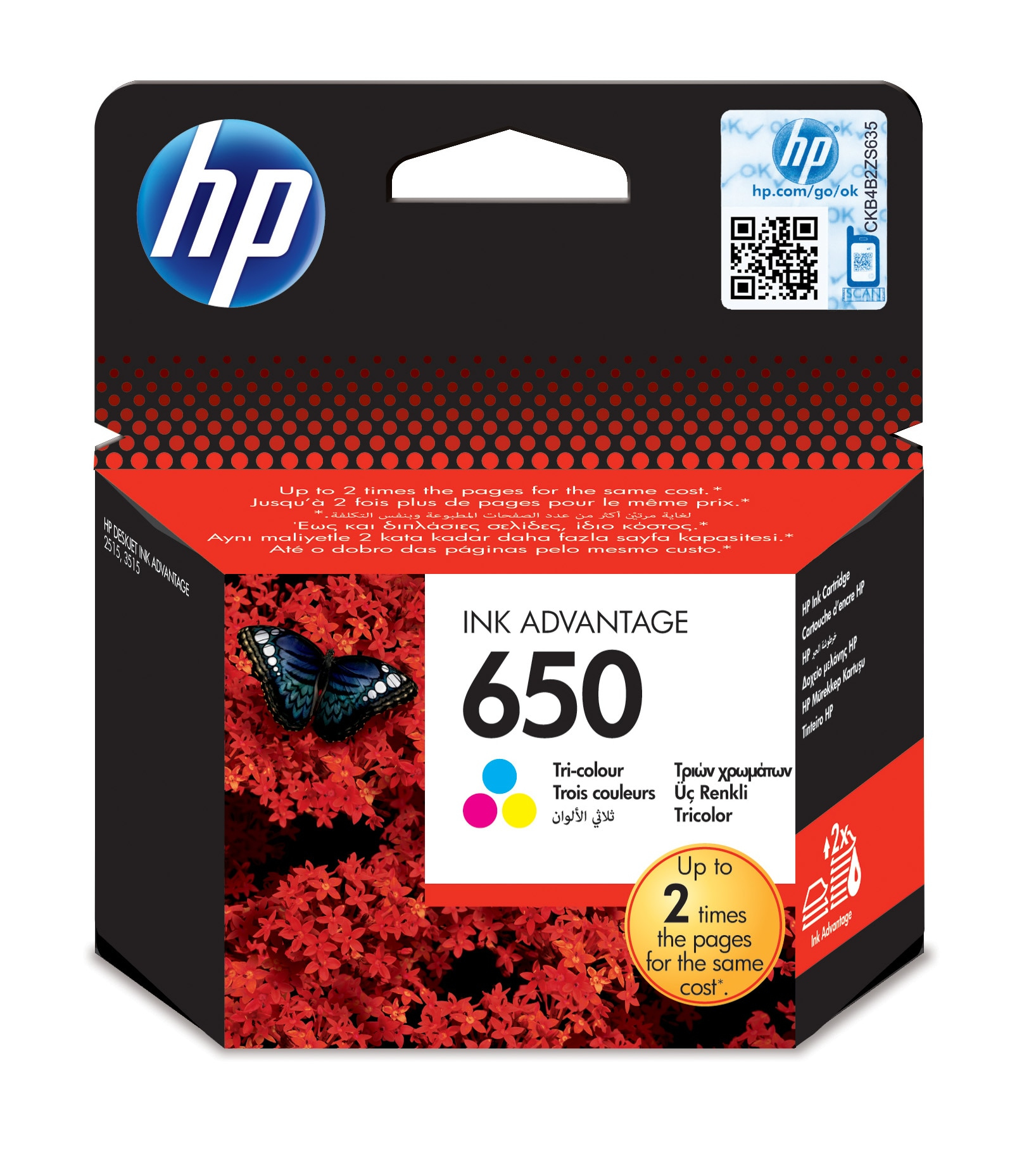 HP 650 - Farbe (Cyan, Magenta, Gelb) - Original
