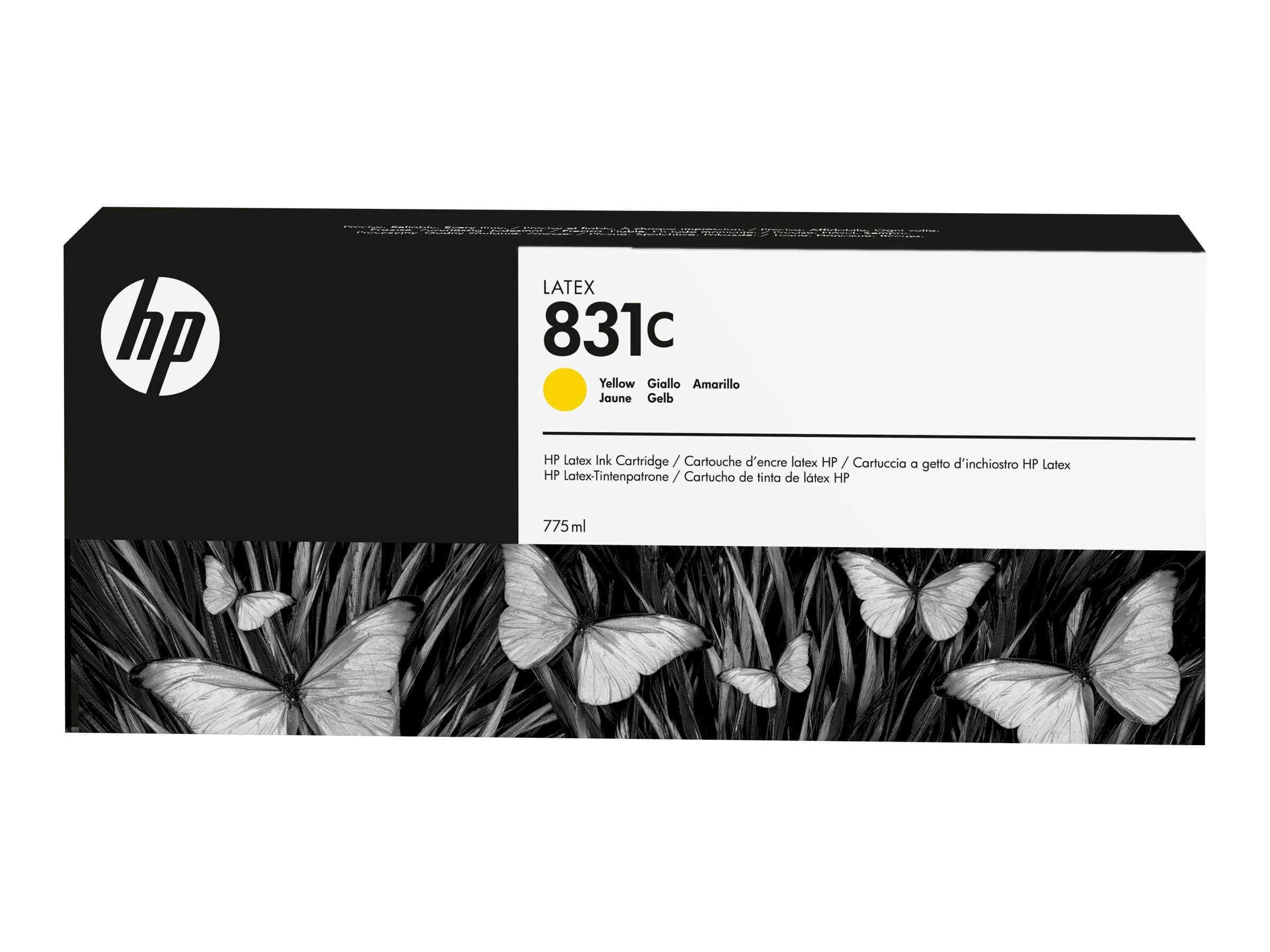 HP 831C 775-ml Yellow Latex Ink Cartridge