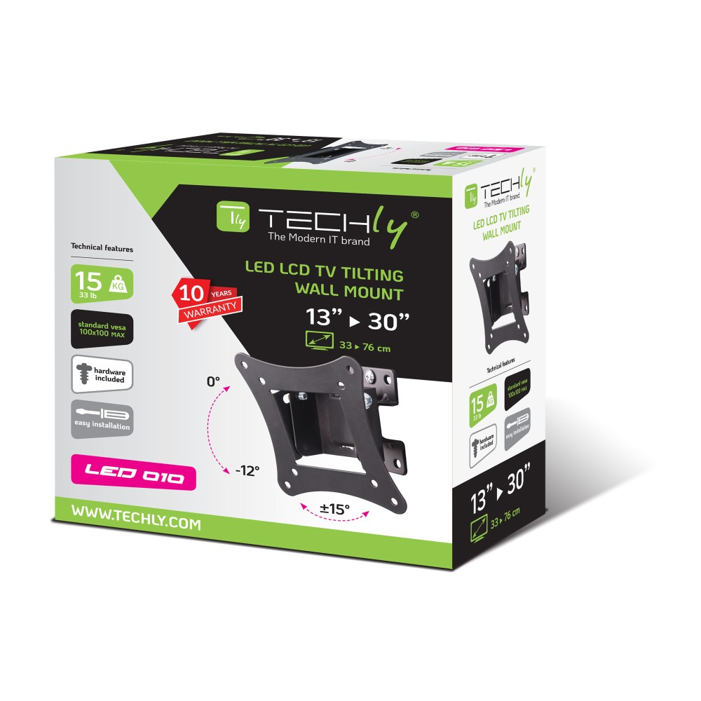 Techly ICA-LCD-901 76,2 cm (30) Noir