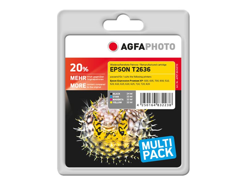 AgfaPhoto Multi pack - 4er-Pack - Schwarz, Gelb, Cyan, Magenta